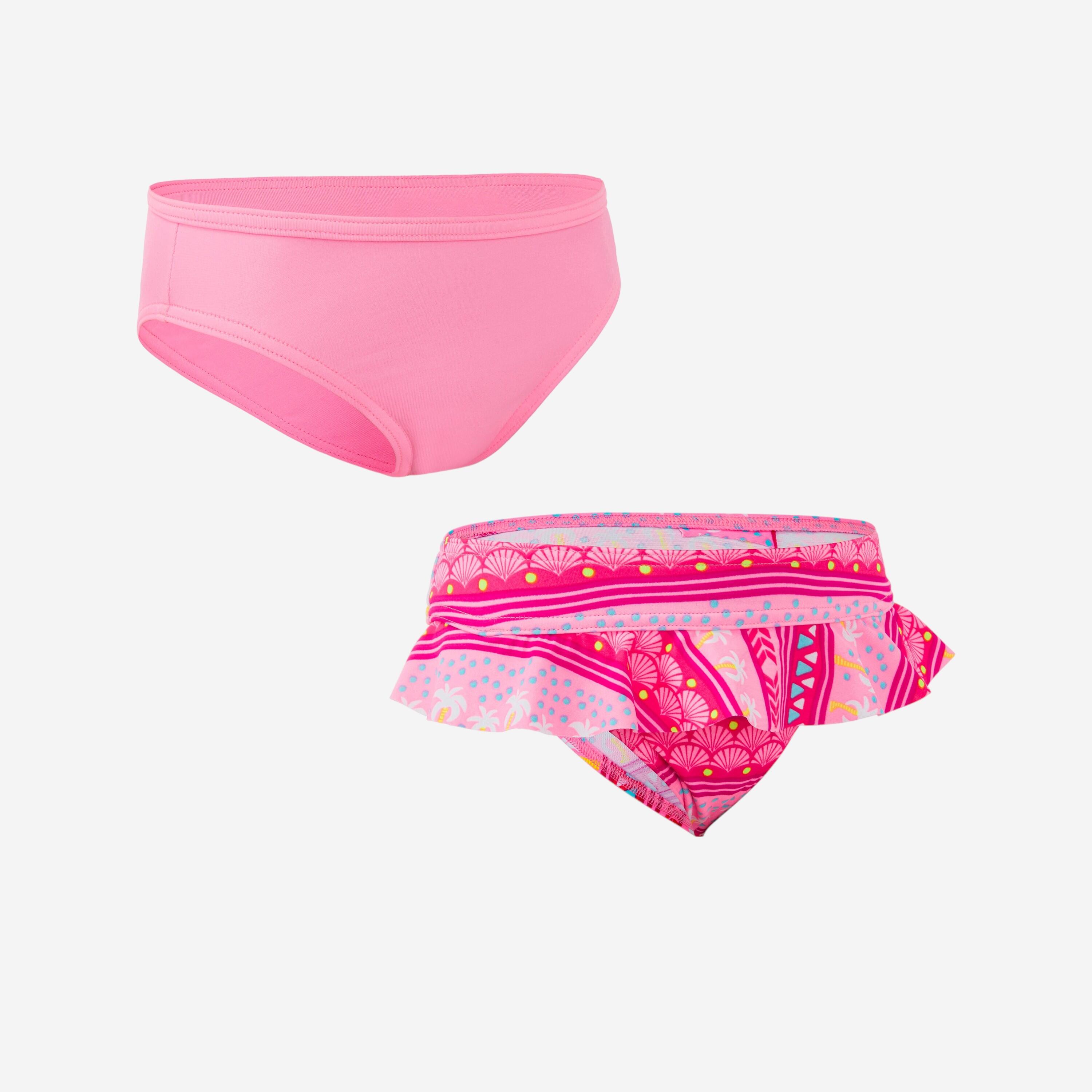 Olaian Bikinihose Madi 100 LG Cuty Mädchen rosa