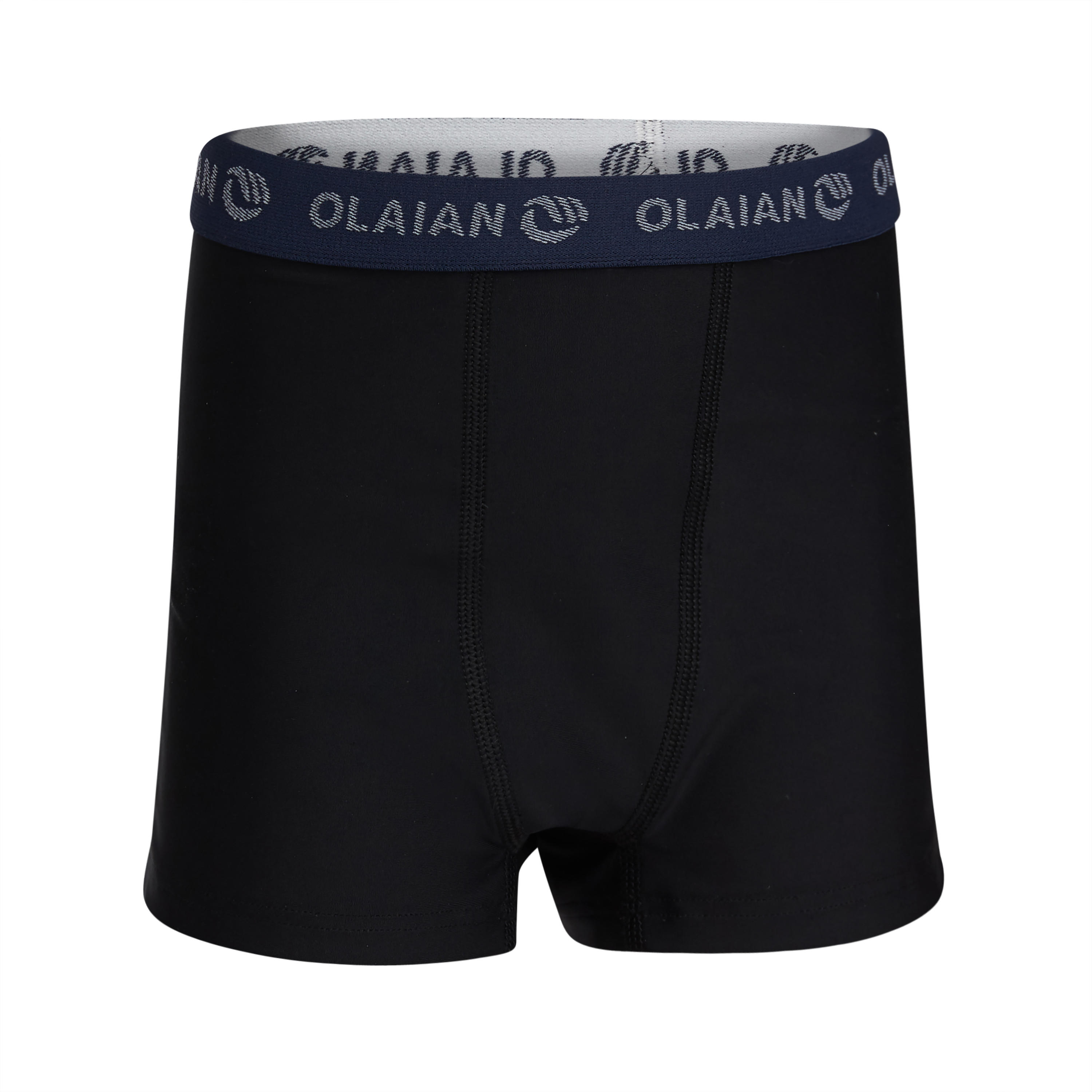 Olaian Funktionsshorts Surfen Jungen Unterzieher Boxershorts 500 Tween schwarz
