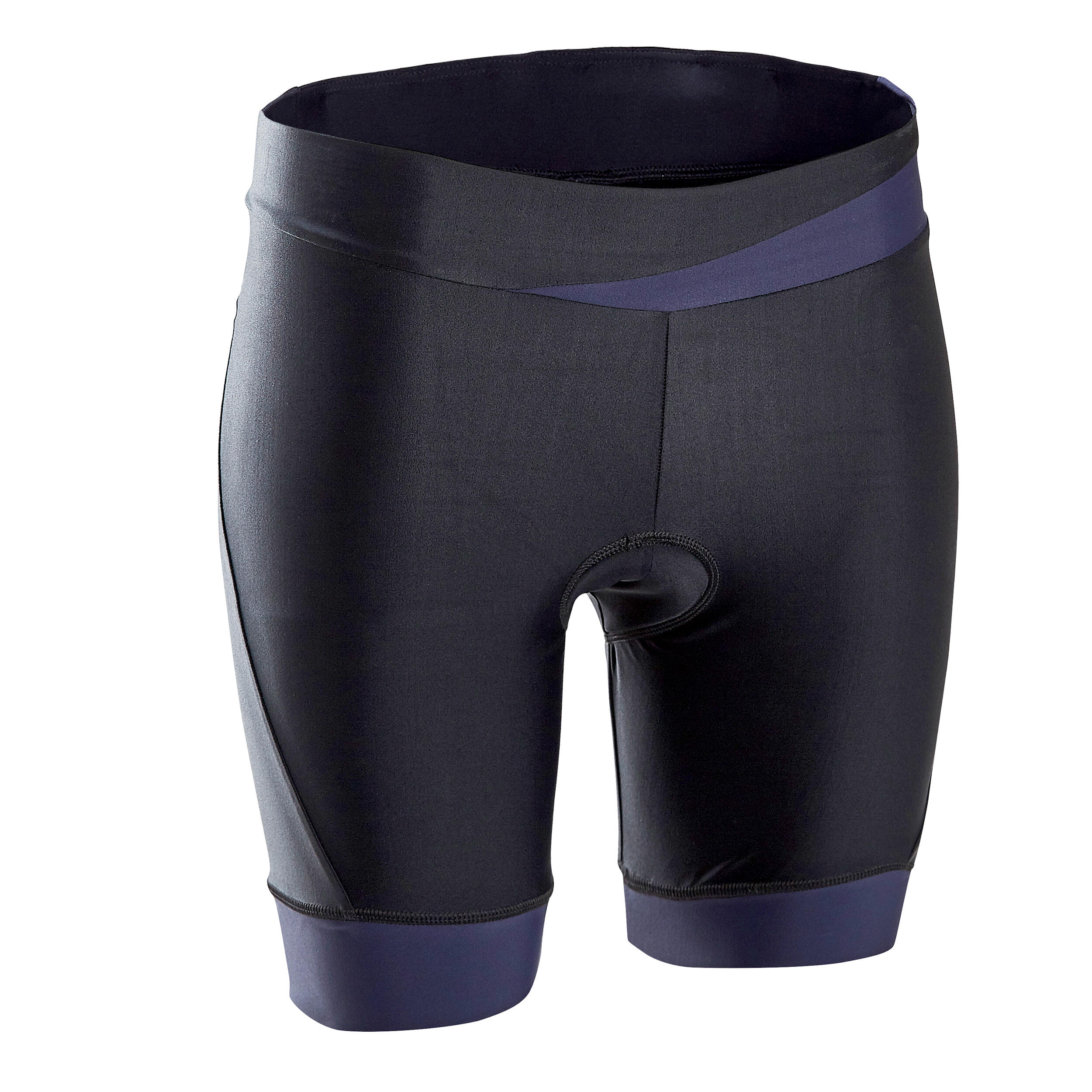 Triban RADHOSE KURZ OHNE TRÄGER DAMEN 500 SCHWARZ MARINEBLAU
