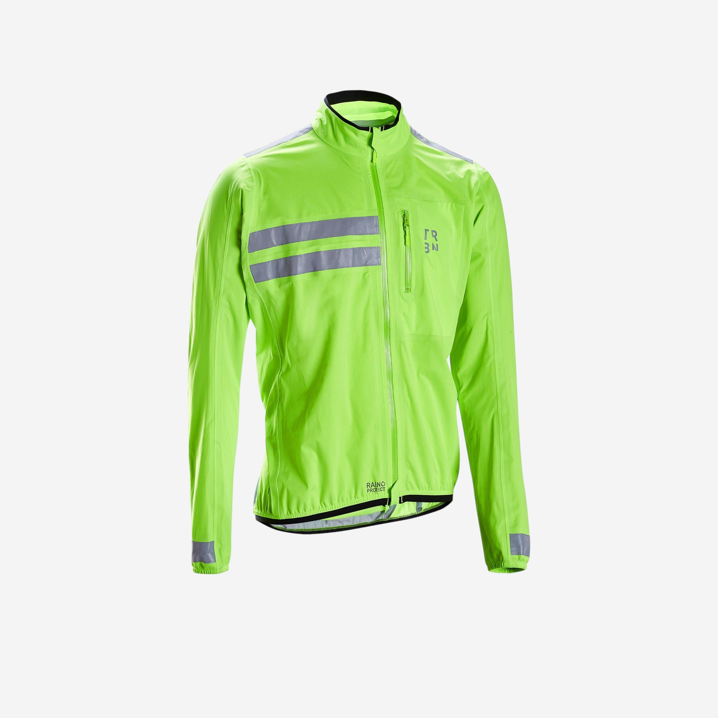 Triban Fahrrad Regenjacke Rennrad RC 500 neongelb sichtbar gem. EN1150