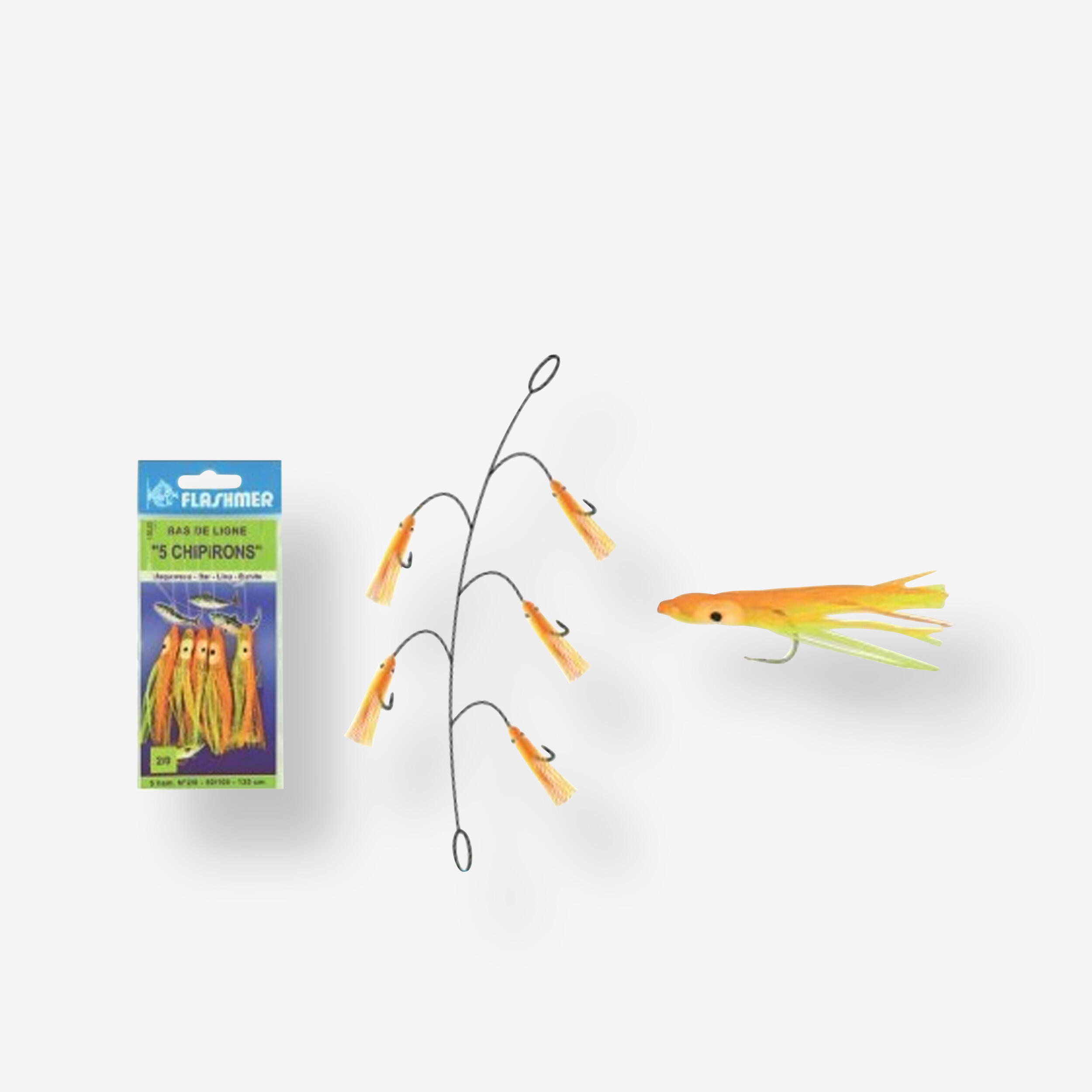 Flashmer Paternoster 5 Kalmare 5 Haken Gr. 2/0
