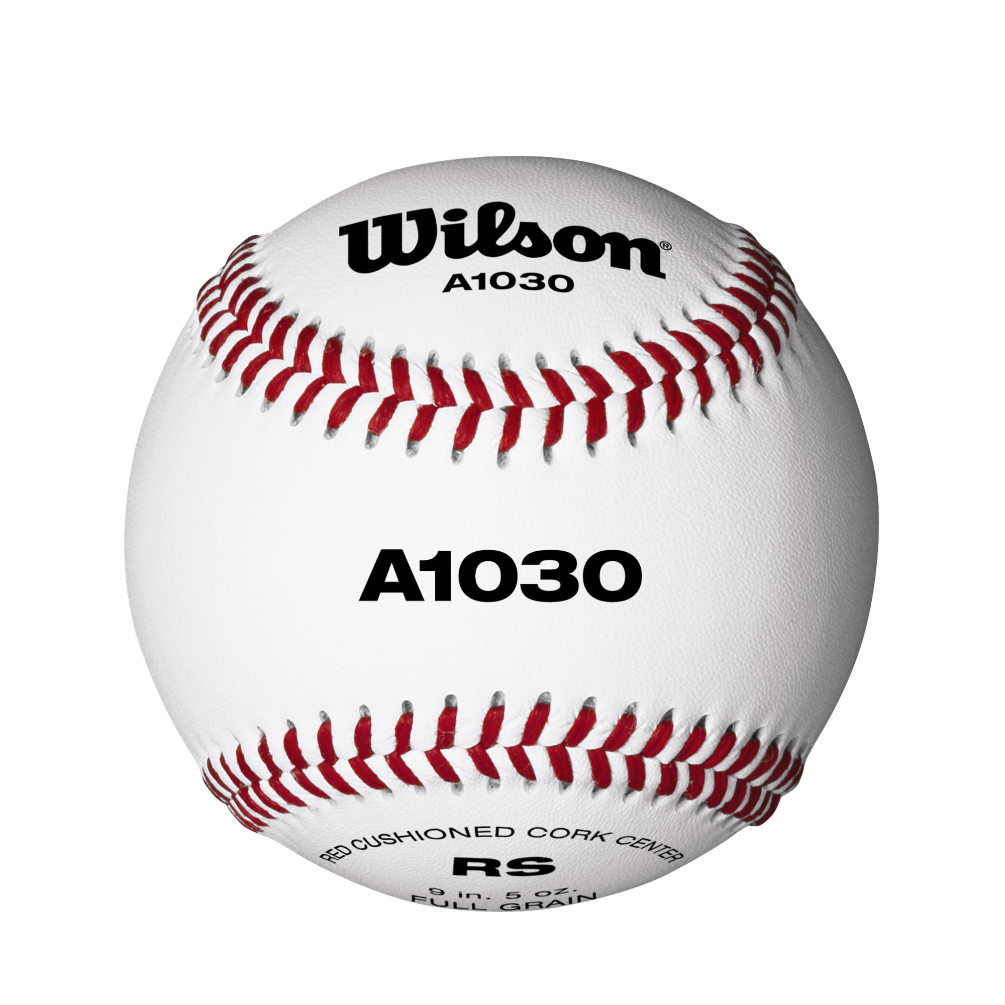 Wilson Baseball A1030 Leder 9 Zoll weiß