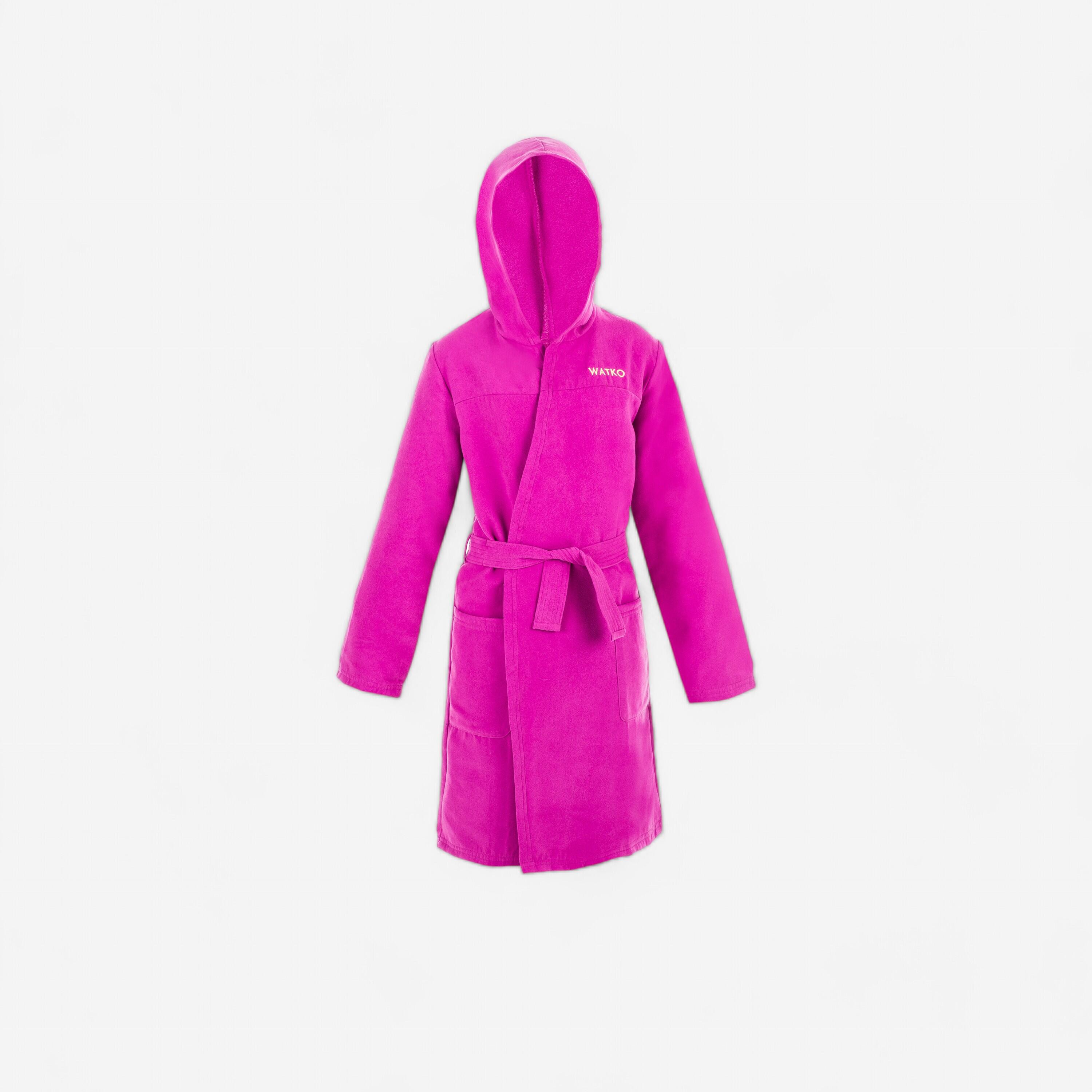 Watko Bademantel 500 Mikrofaser kompakt Kinder violett