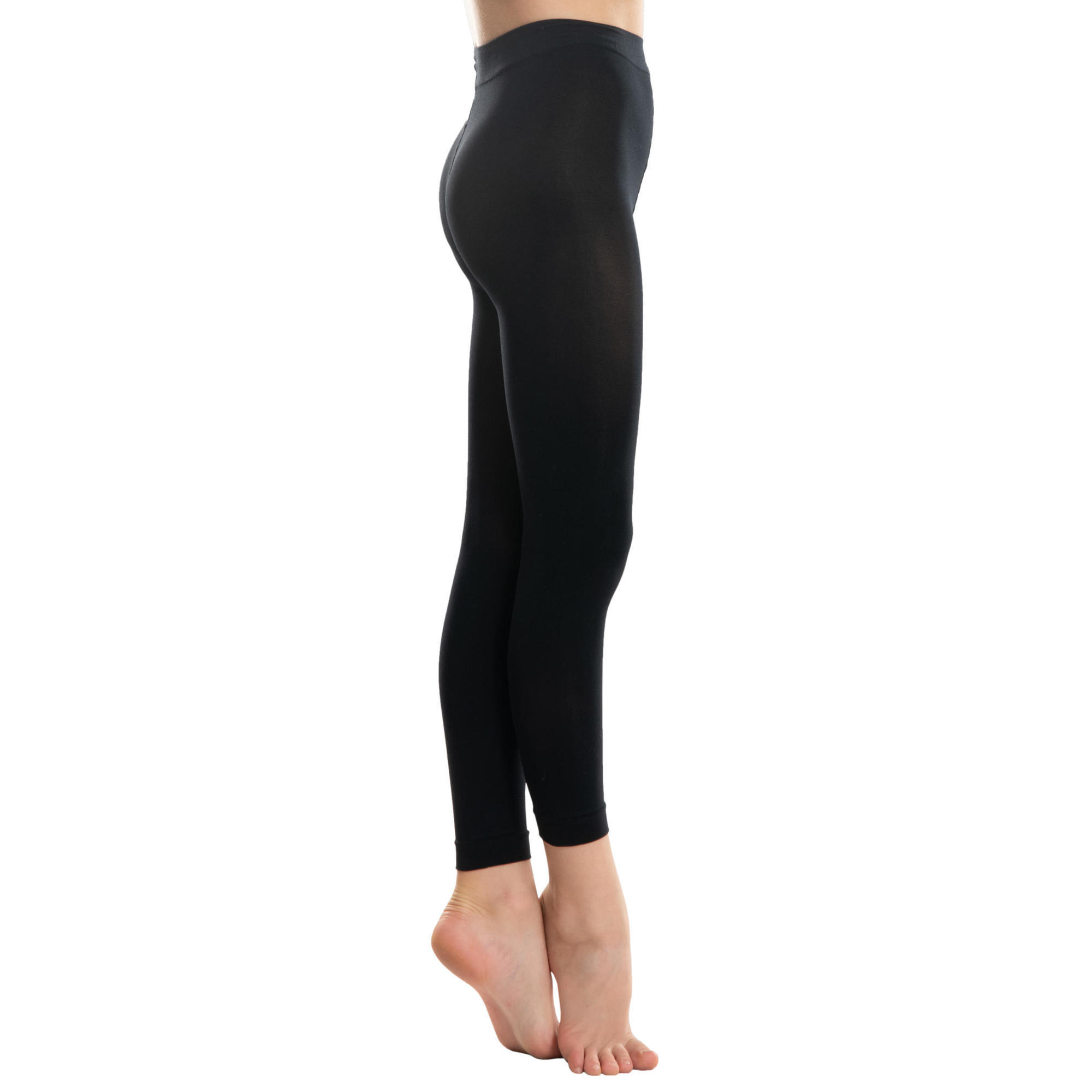 Starever Strumpfhose Tanzleggings ohne Fuß Ballett und Modern Dance Damen schwarz