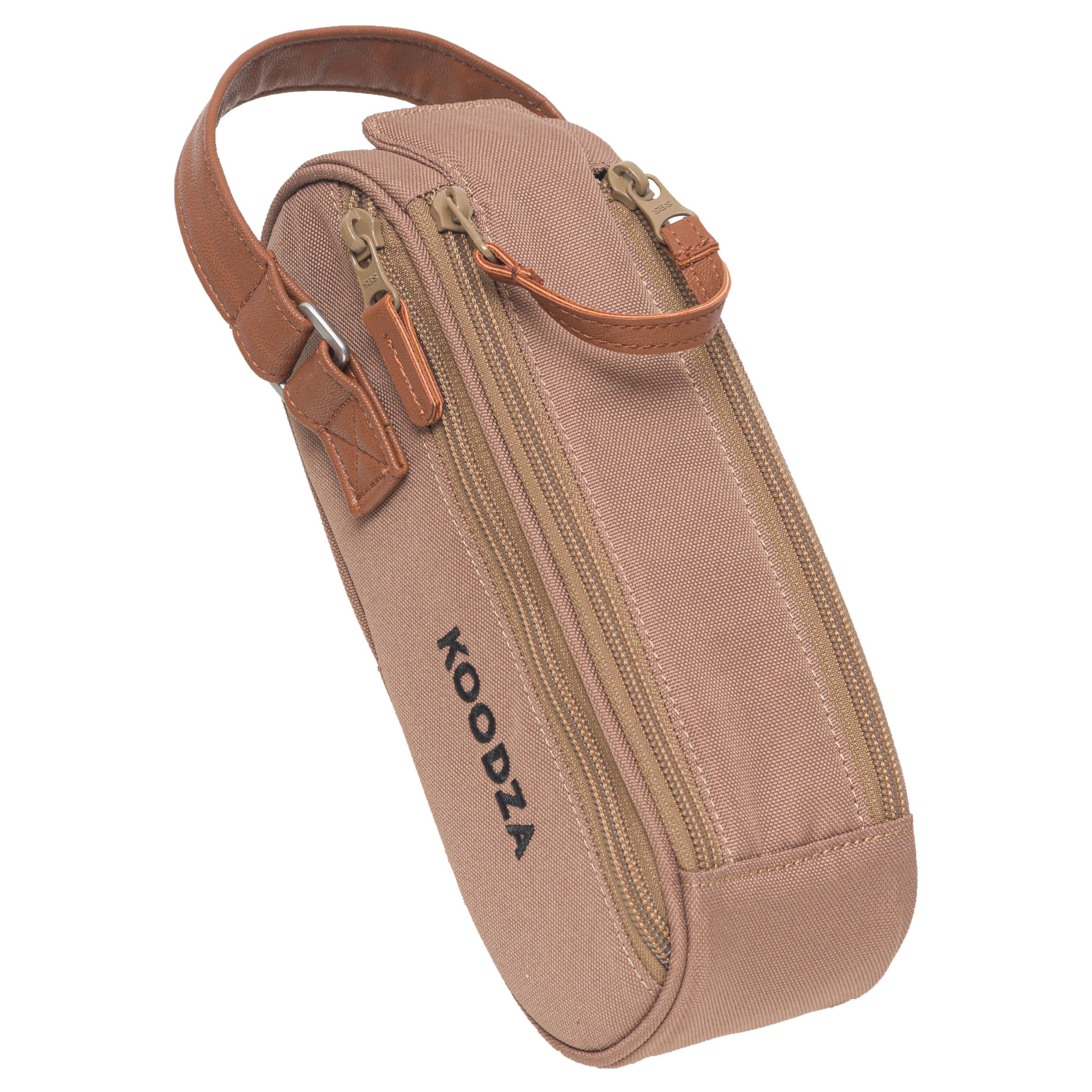 Koodza Bouletasche für 3 Kugeln halbsteif beige