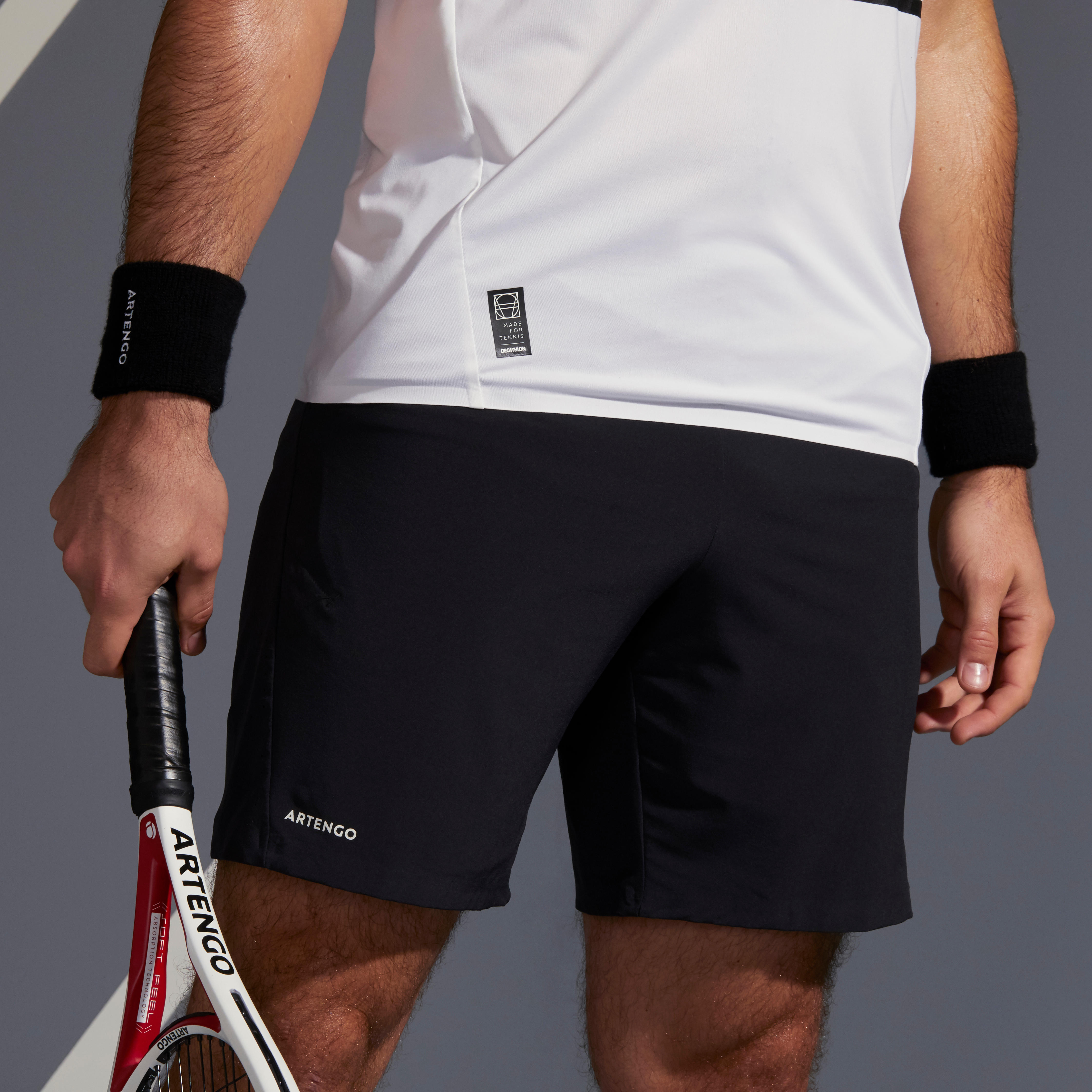 Artengo Tennis-Shorts Herren TSH 900 Light schwarz