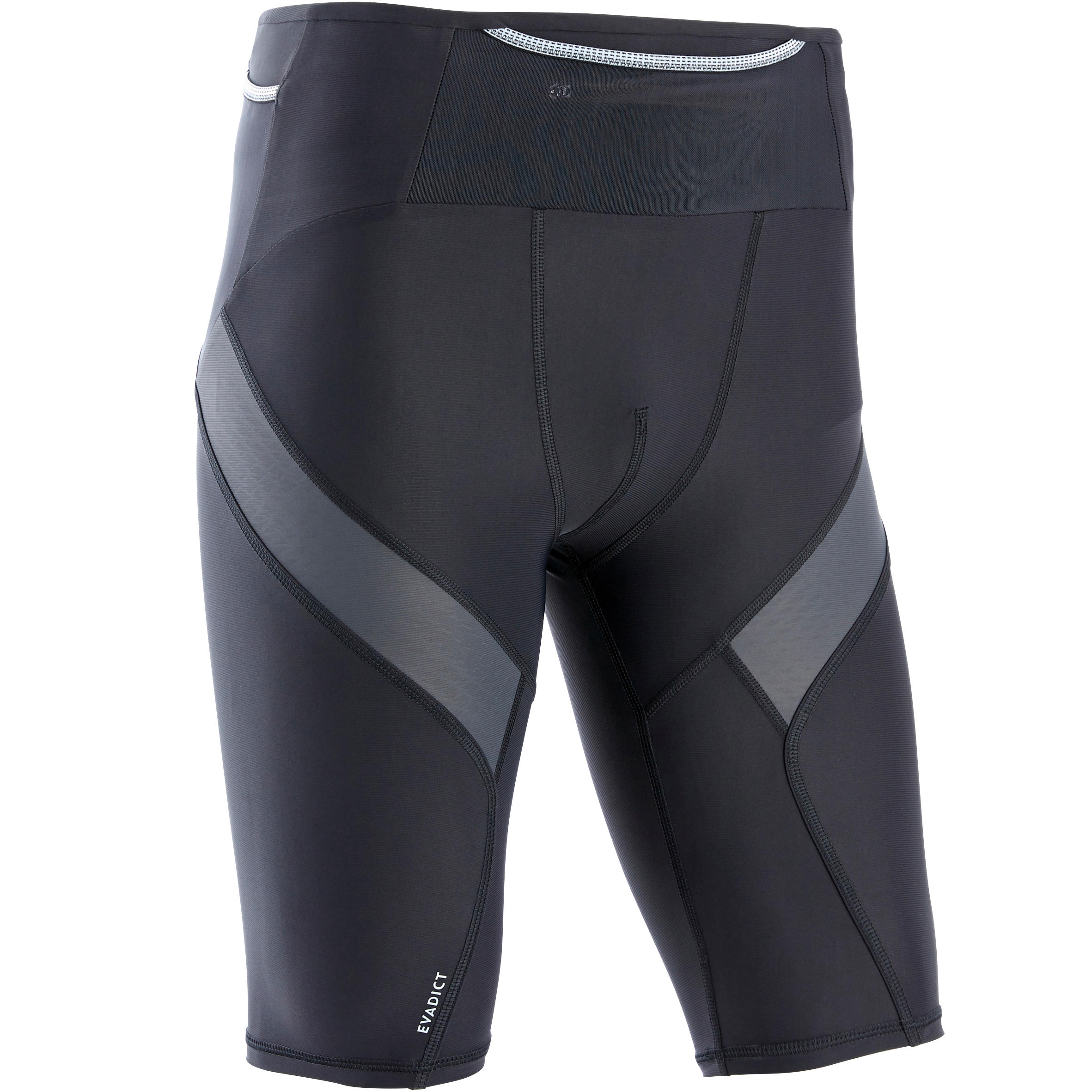 Evadict Laufshorts Tights Trail Stützeffekt Herren schwarz/grau