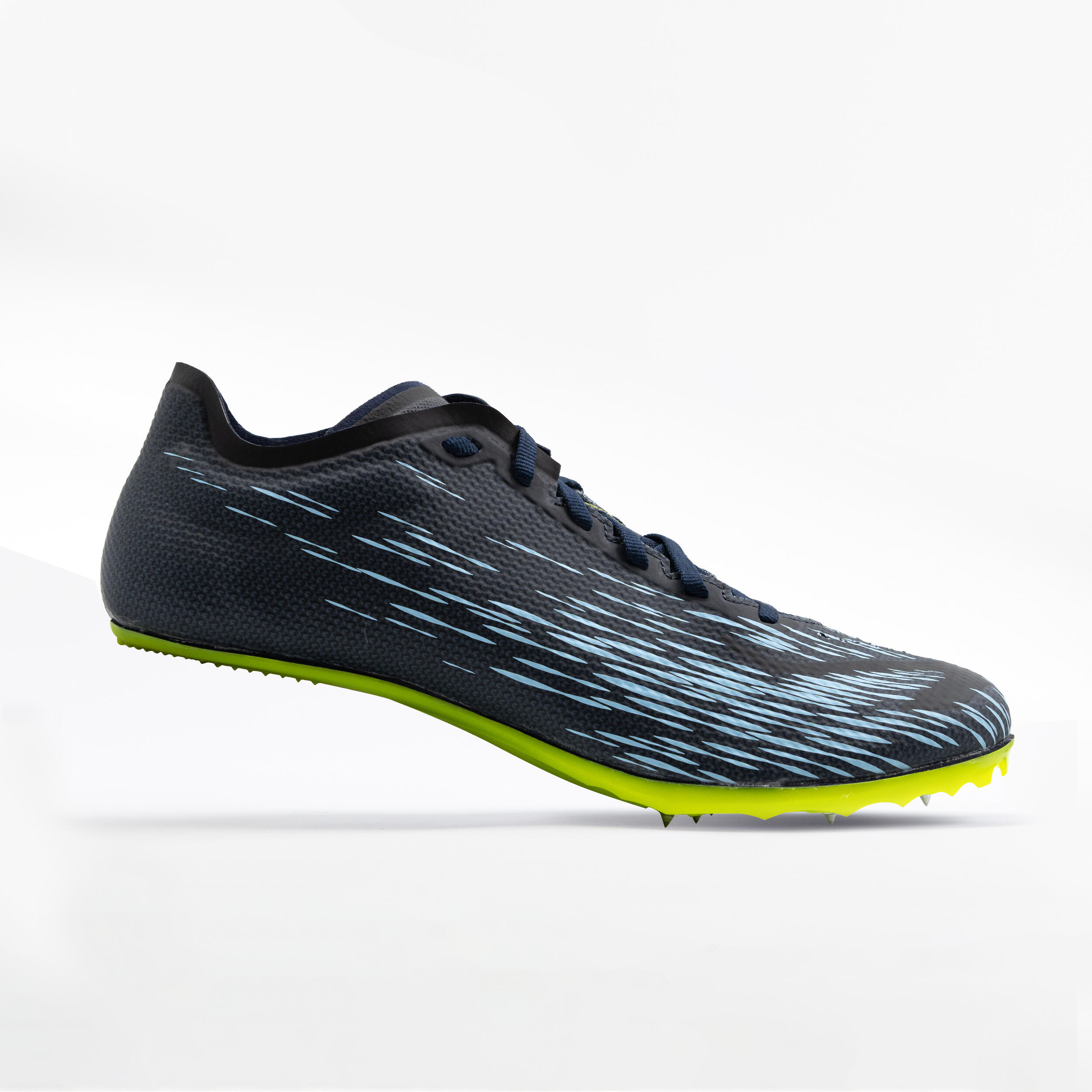 Kalenji Spikes Leichtathletikschuhe AT SPRINT für Sprints blau/gelb