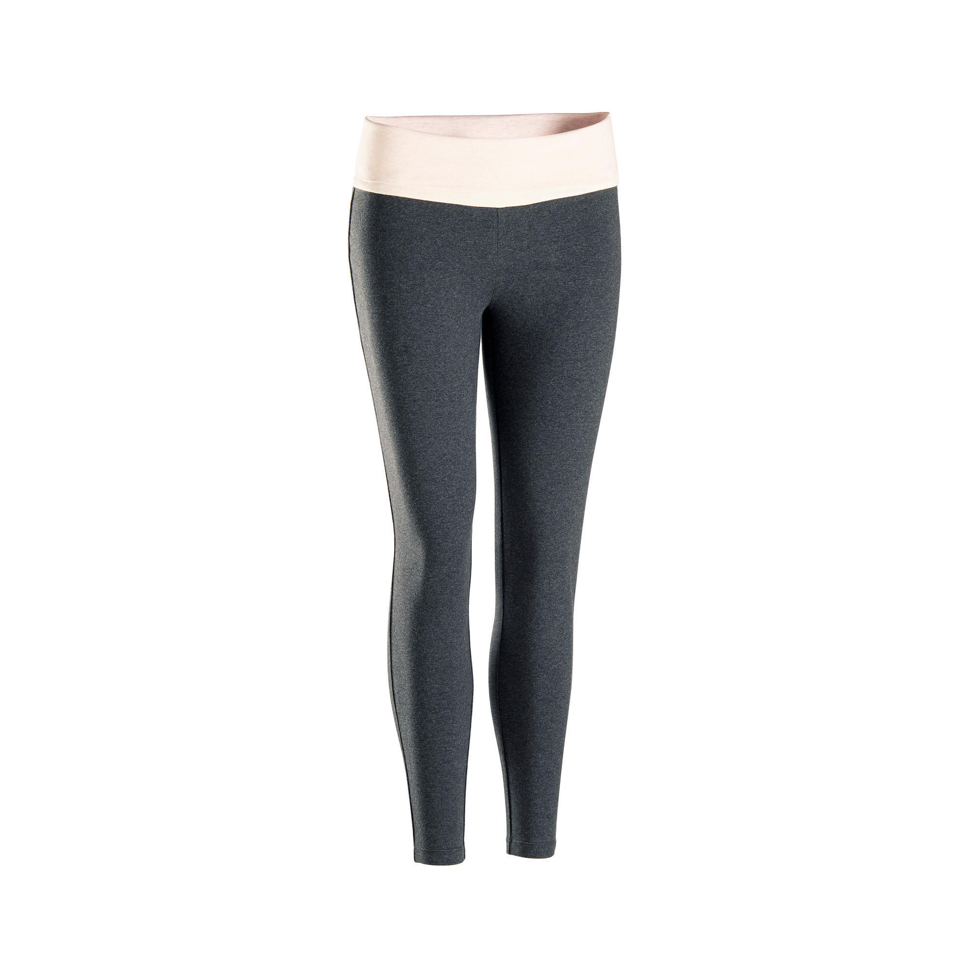 Kimjaly Leggings Yoga aus umweltbewusst hergestellter Baumwolle Damen schwarz/grau