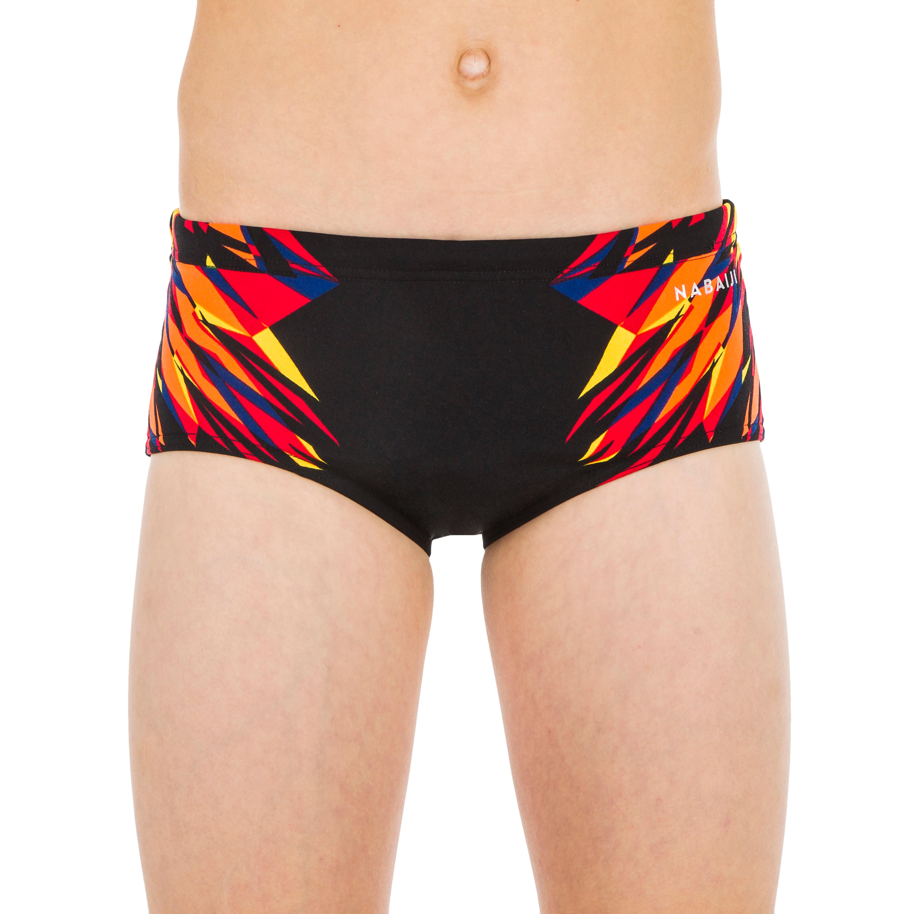 Nabaiji Badehose Slip 900 rot/schwarz/orange