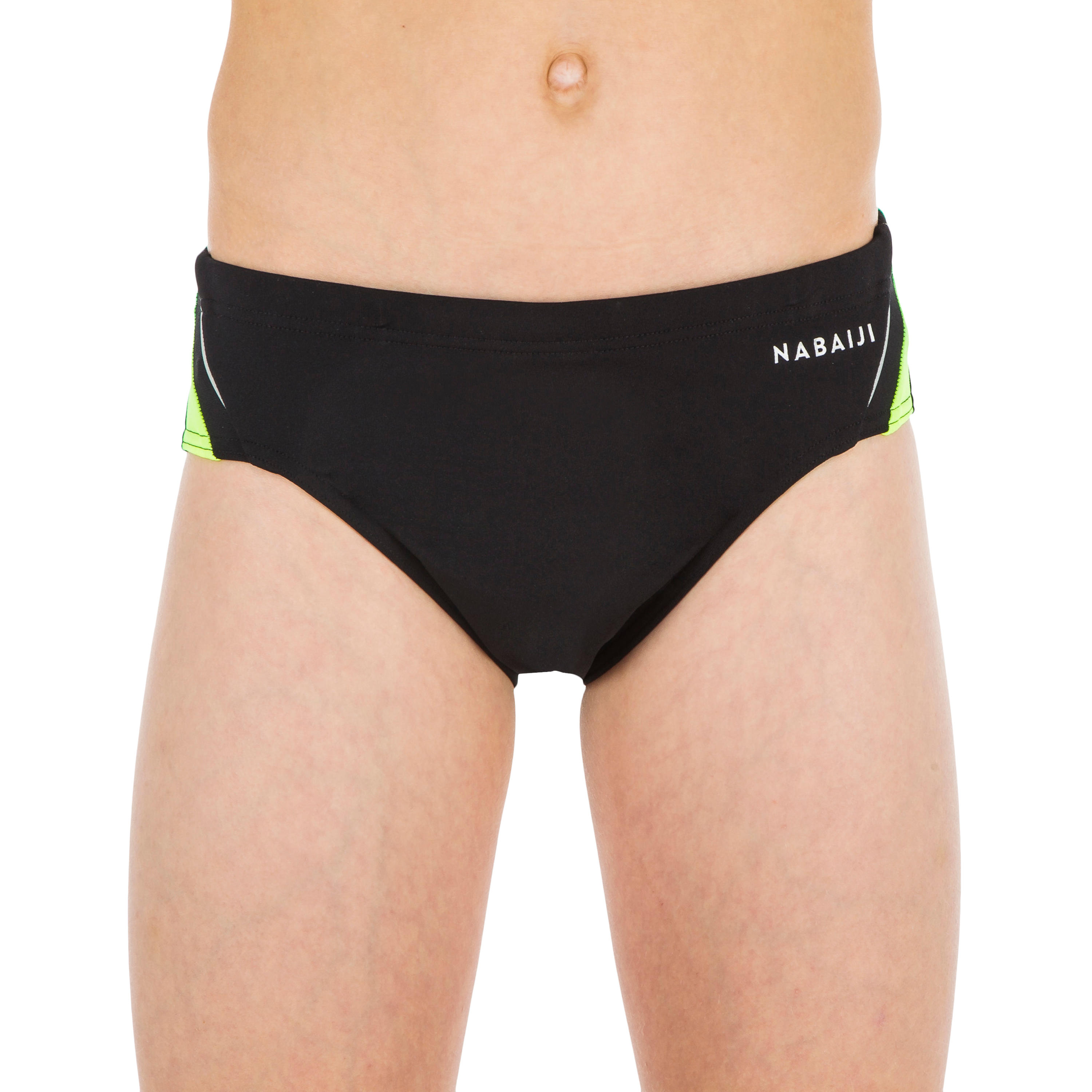 Nabaiji Badehose Slip 900 Yoke Grad Jungen grün