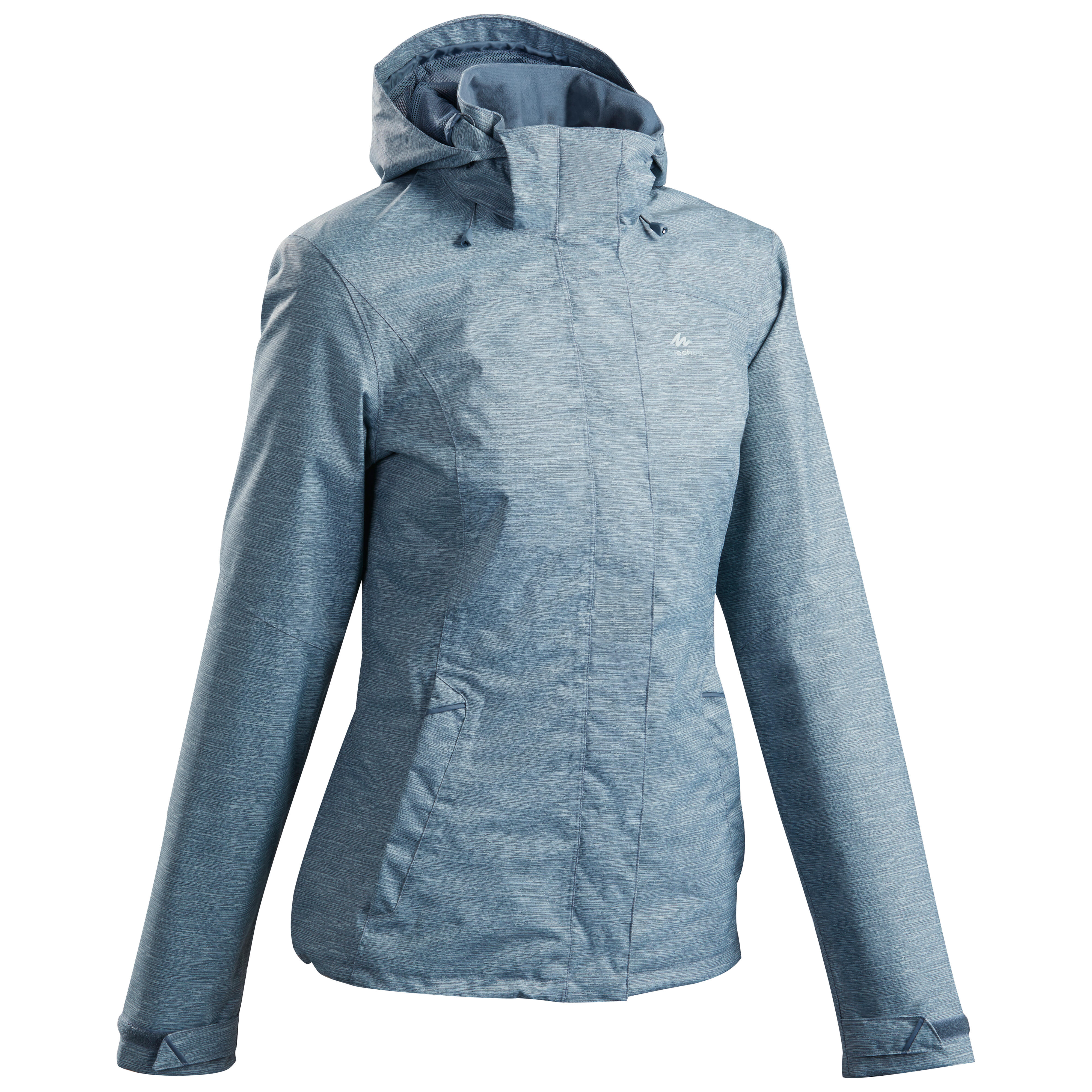 Quechua Wanderjacke Bergwandern MH100 Wasserdicht Damen rosa/bordeaux