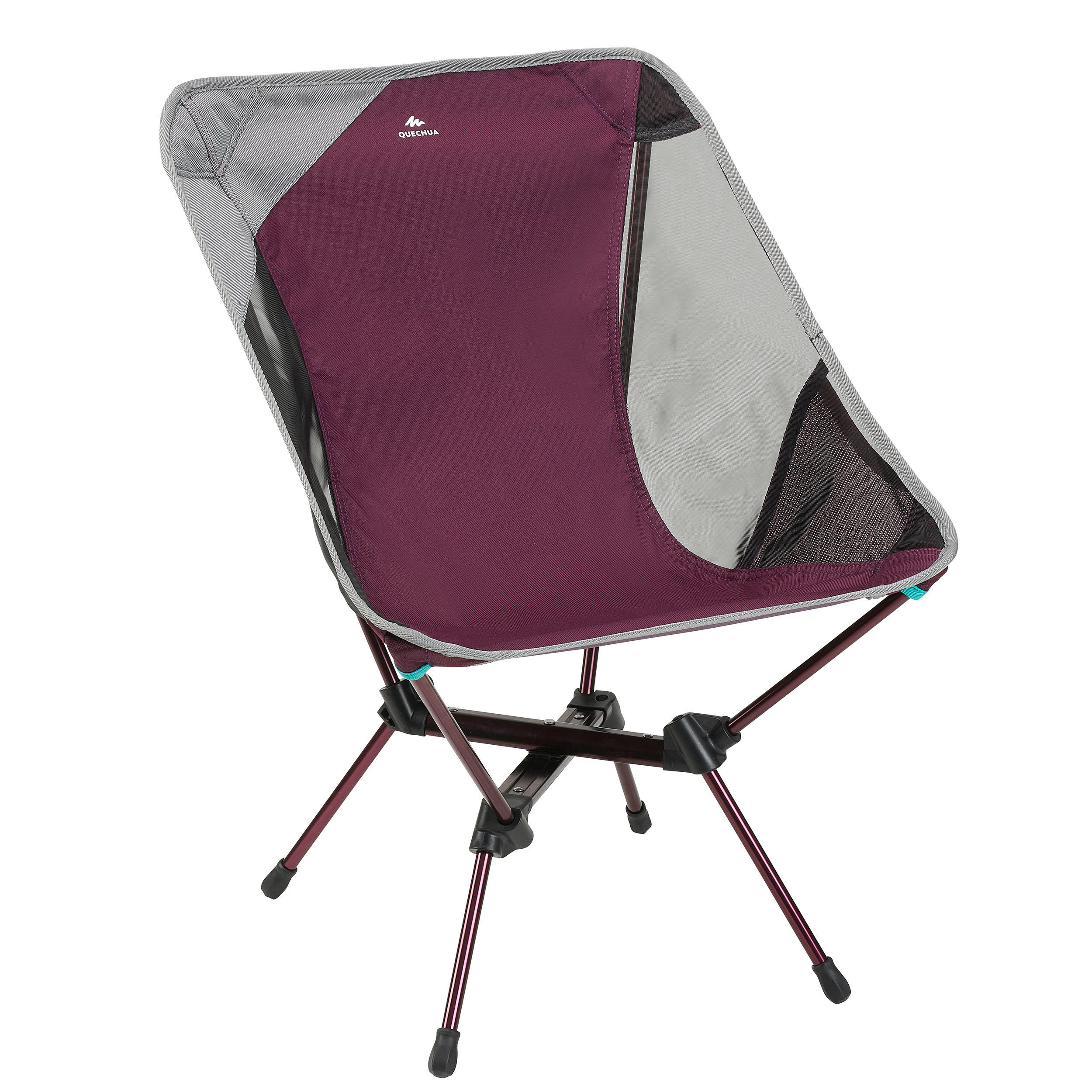 Quechua Campingstuhl niedrig MH500 ultraleicht kompakt grau