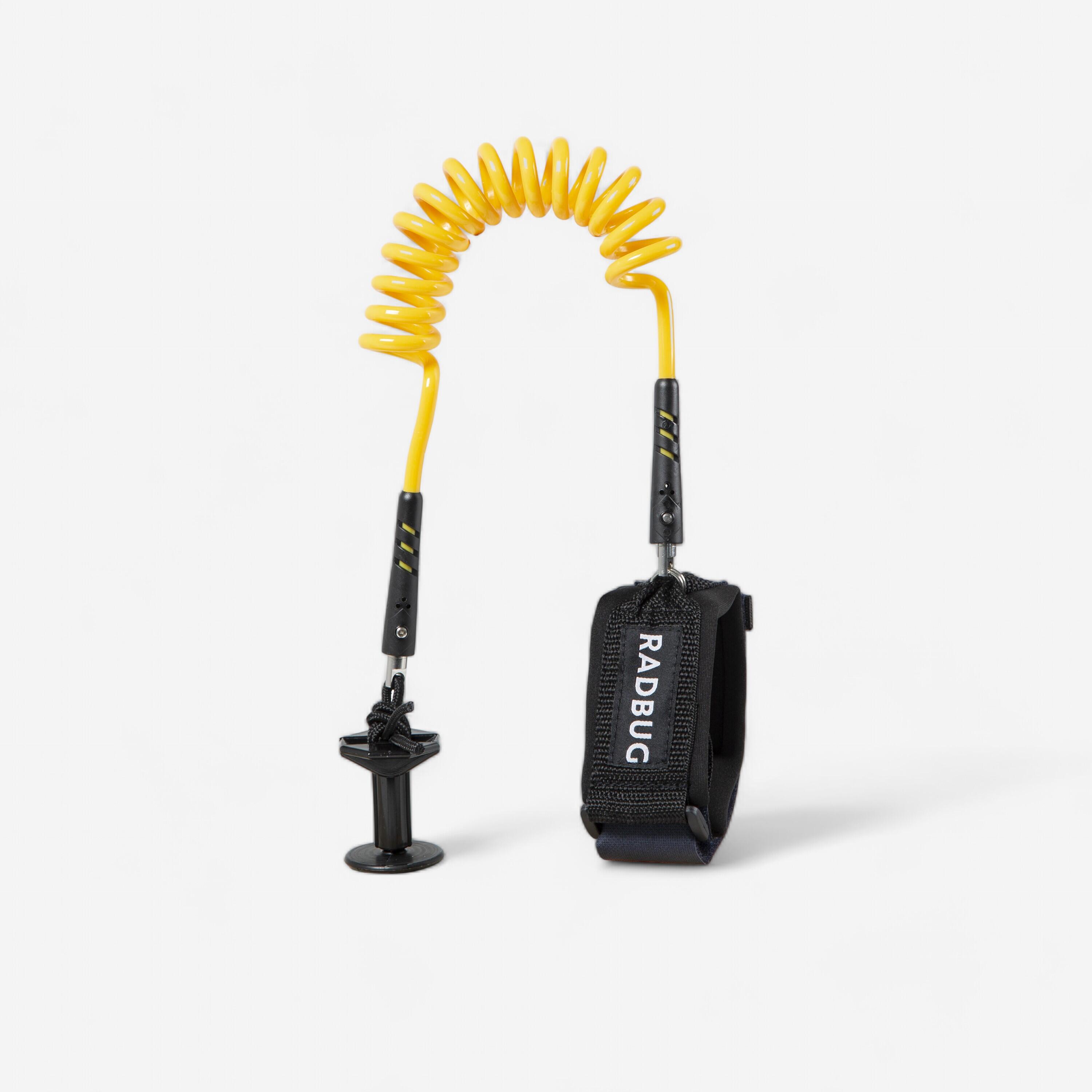 Radbug Bodyboard-Leash 500 Bizeps-Leash mit Plug grau
