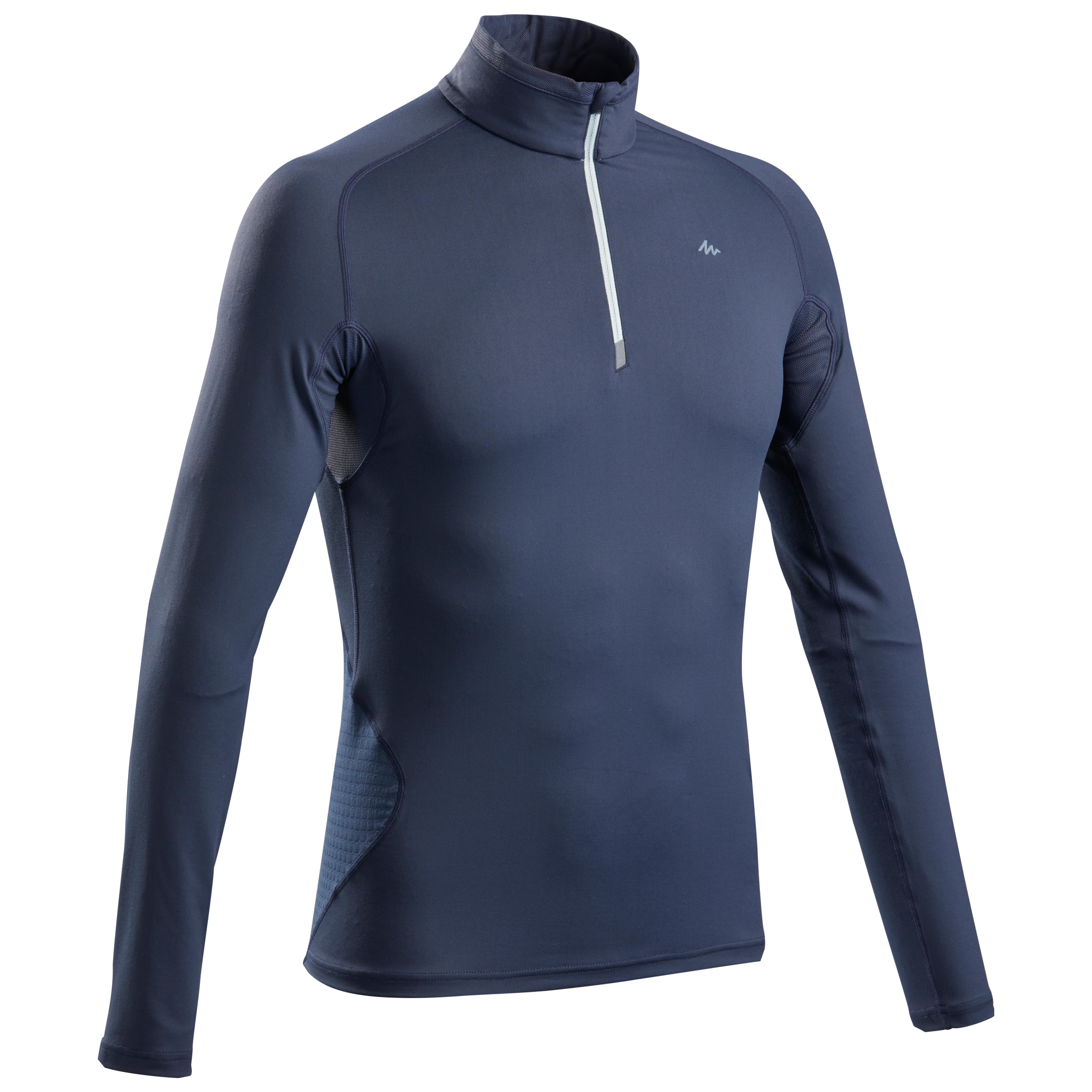 Quechua Langarmshirt Wandern MH900 Synthetik Herren blau