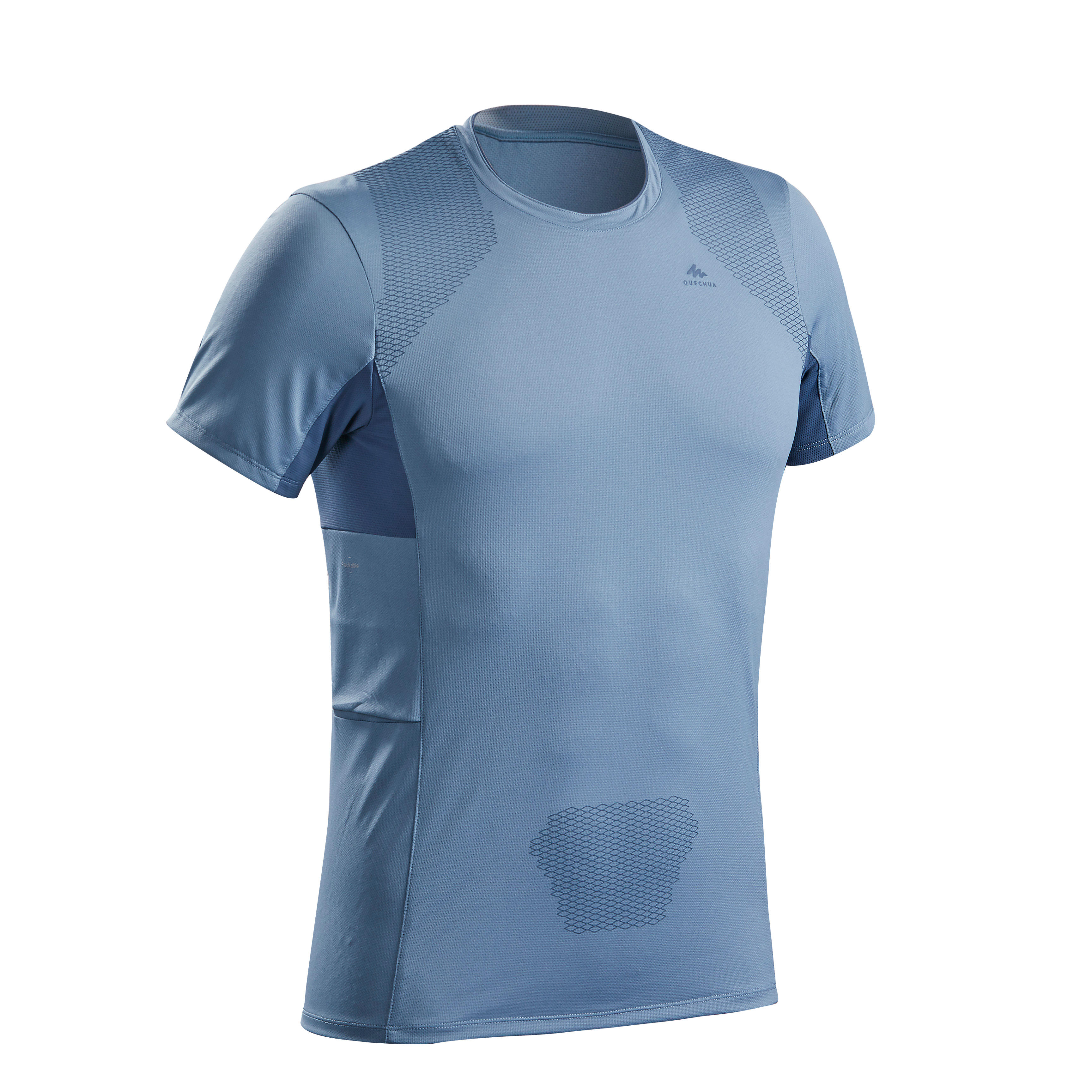 Forclaz Wandershirt Kurzarm Bergwandern MH900 Herren blau
