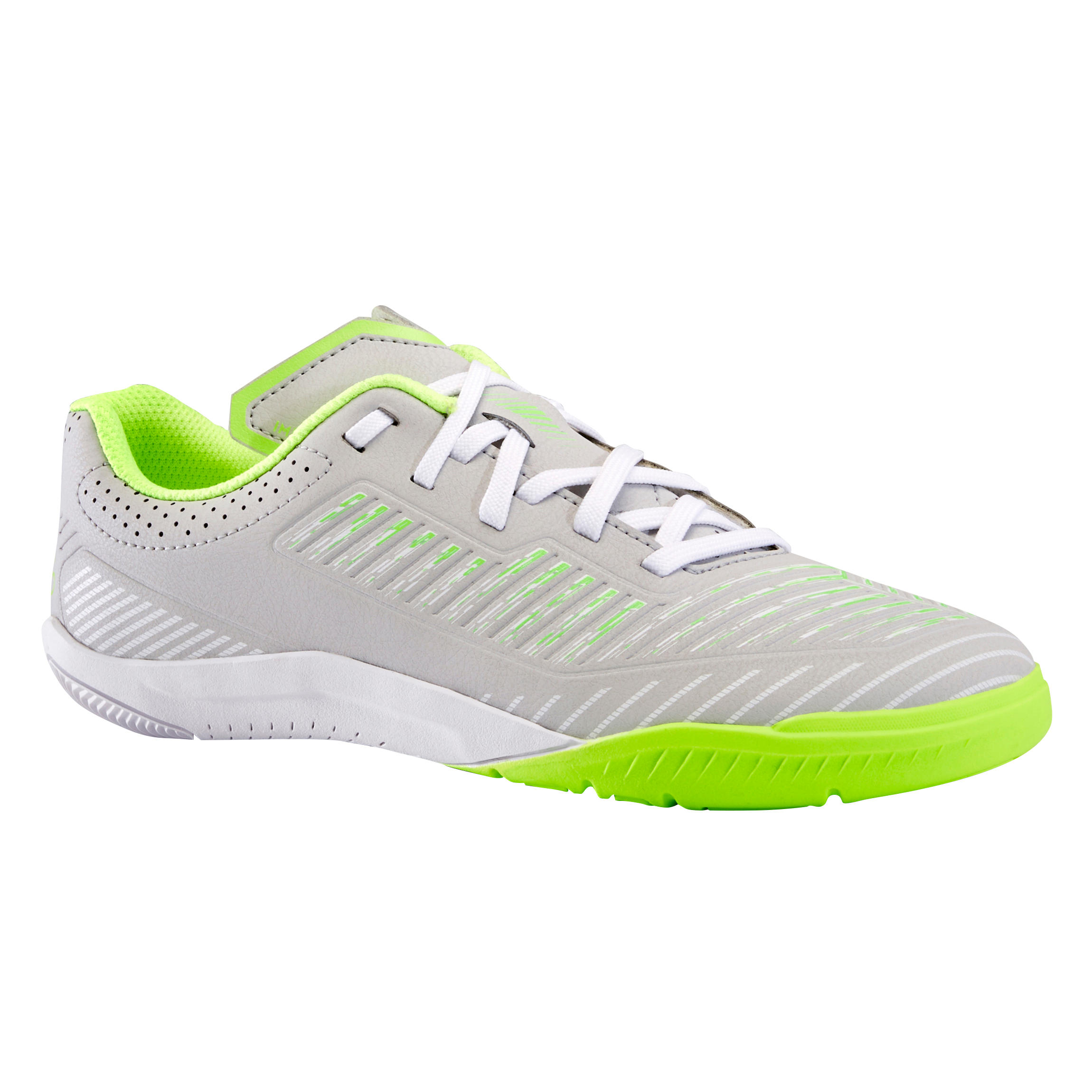 Kipsta Hallenschuhe Futsal Ginka 500 Kinder hellgrau
