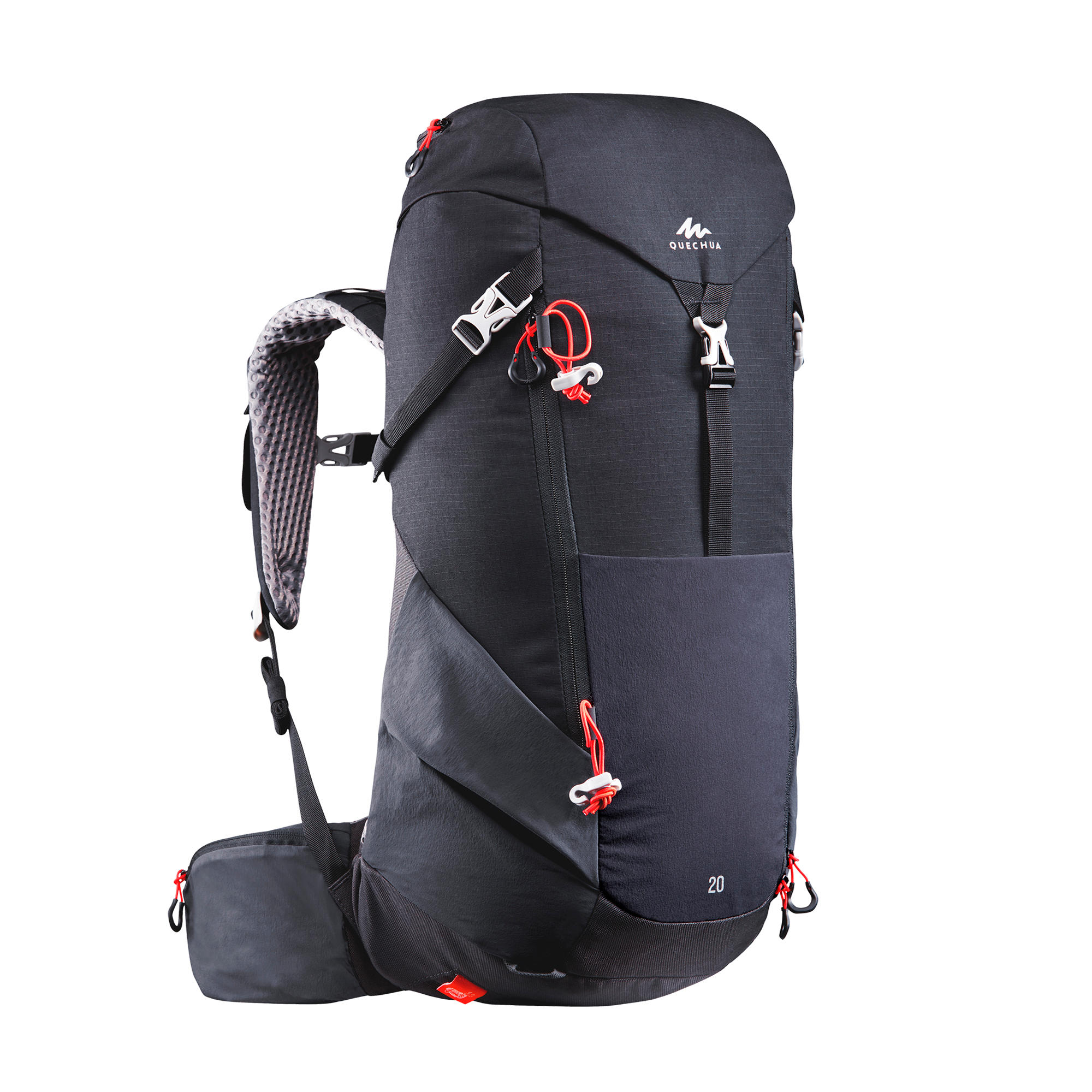 Quechua Wanderrucksack Bergwandern MH500 20 l schwarz