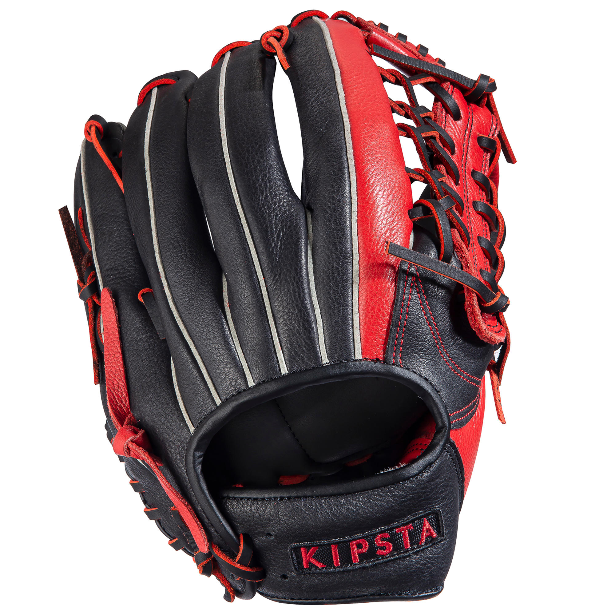 Kipsta Baseball-Handschuh Outfielder Linke Hand BA550 rot/schwarz