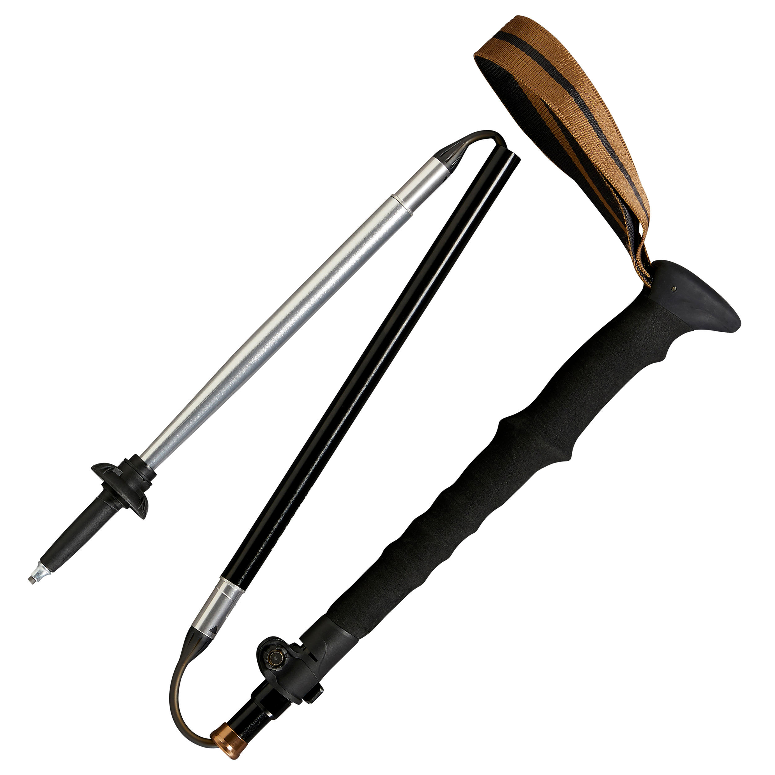 Forclaz 1 Wanderstock Trekking MT900 ultrakompakt schwarz