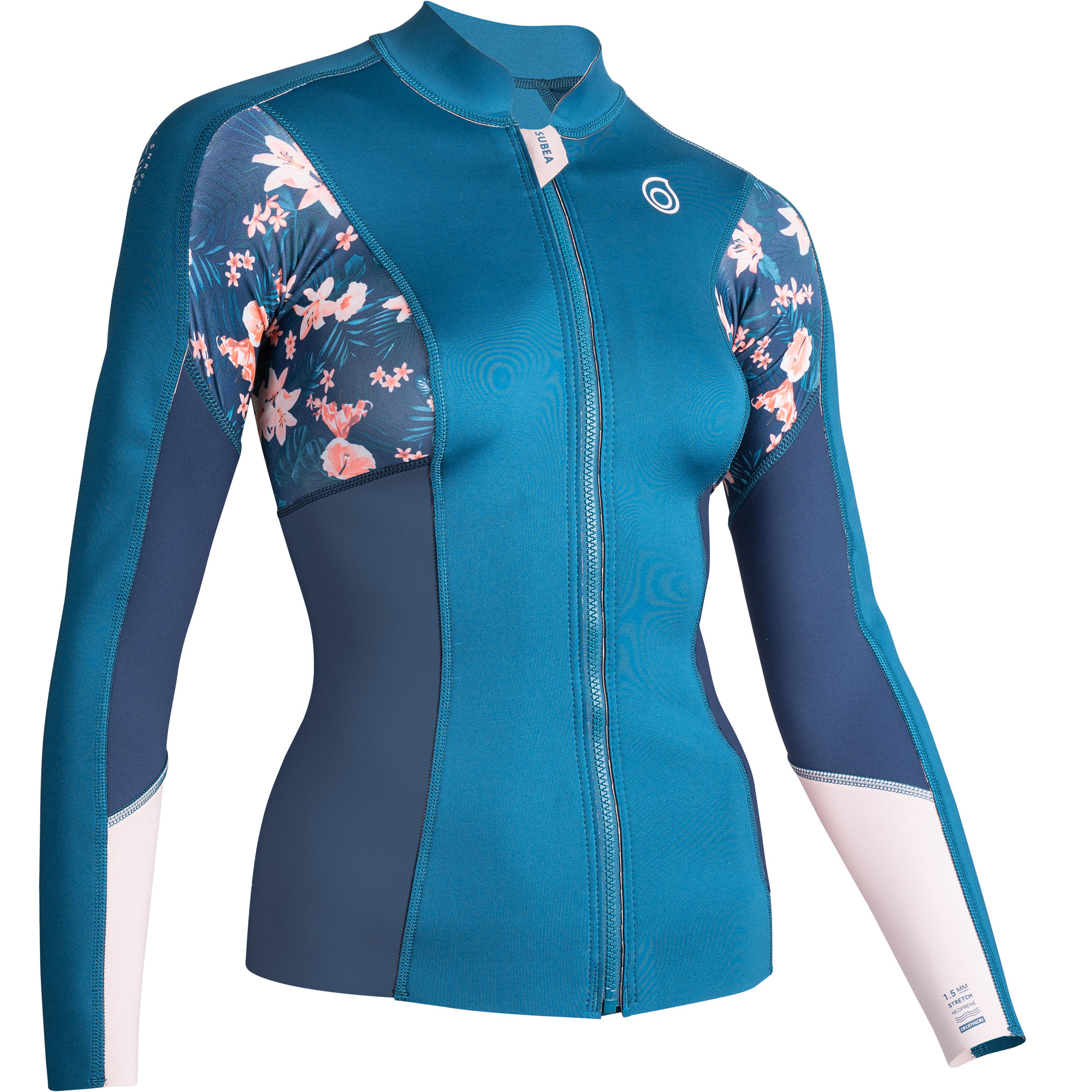 Subea Neoprenjacke schnorcheln Damen 900 1,5mm blau