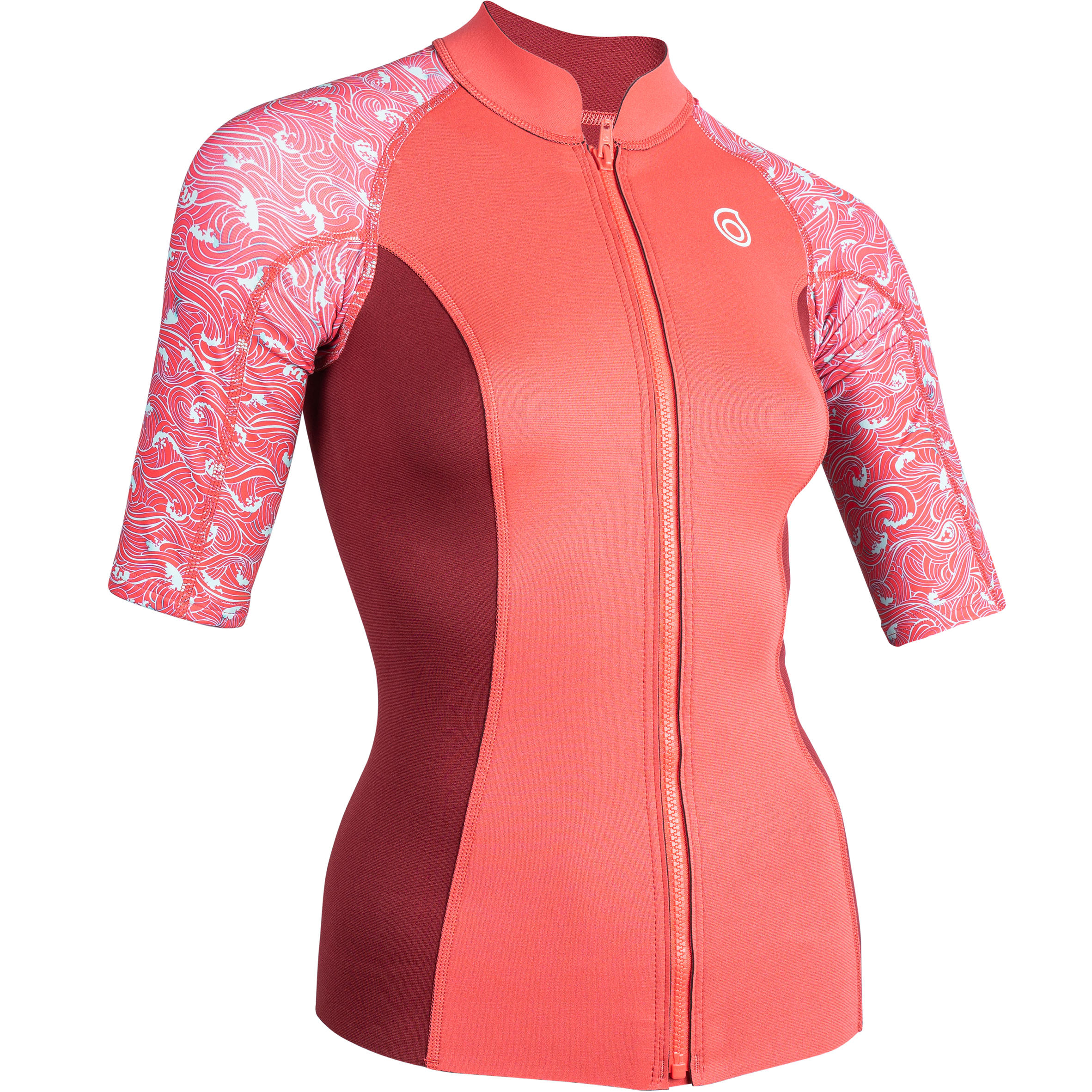 Subea Neoprenjacke Schnorcheln kurzarm Damen 500 1,5 mm türkis