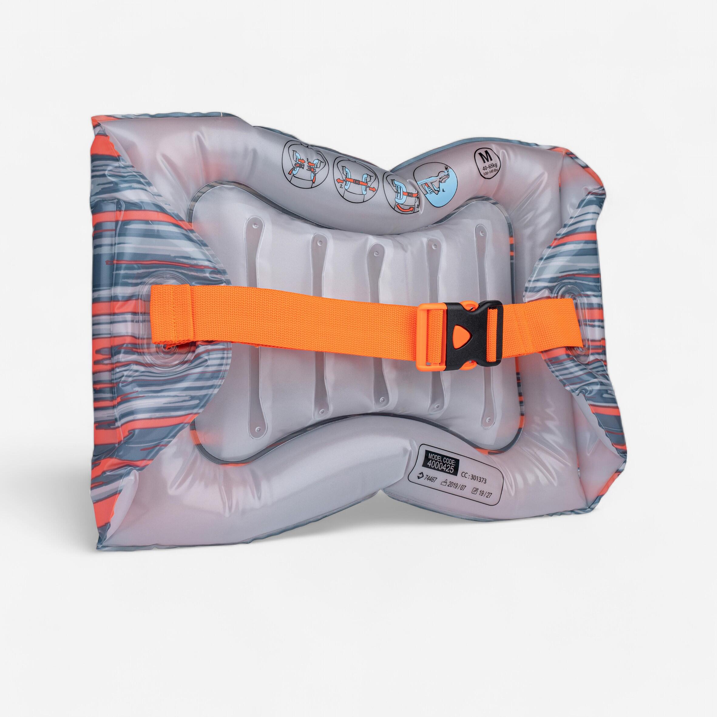 Subea Schnorchelboje Damen/Herren 520 blaugrau/rotorange