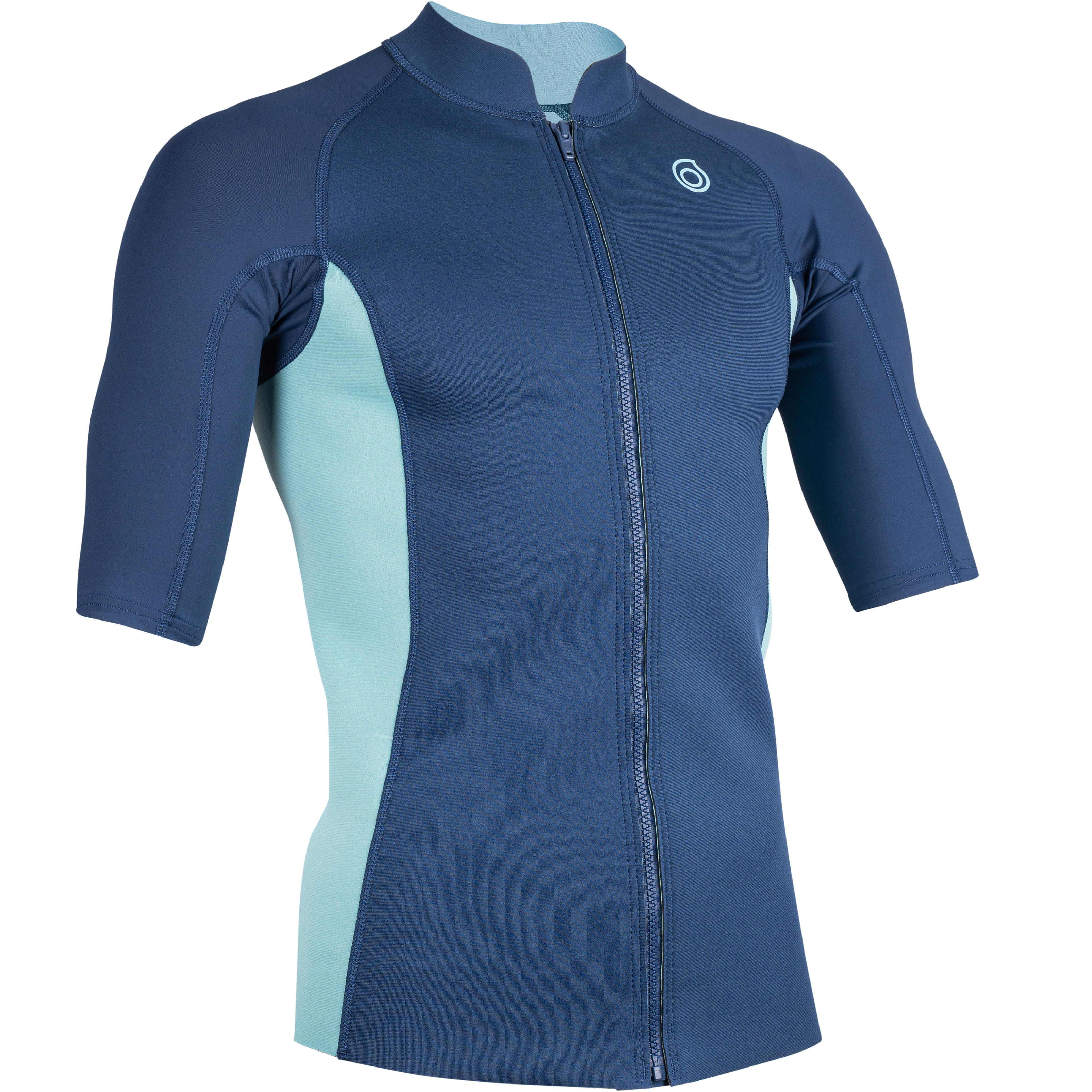 Subea Neoprenjacke Schnorcheln kurzarm Herren 500 1,5 mm blau/türkis
