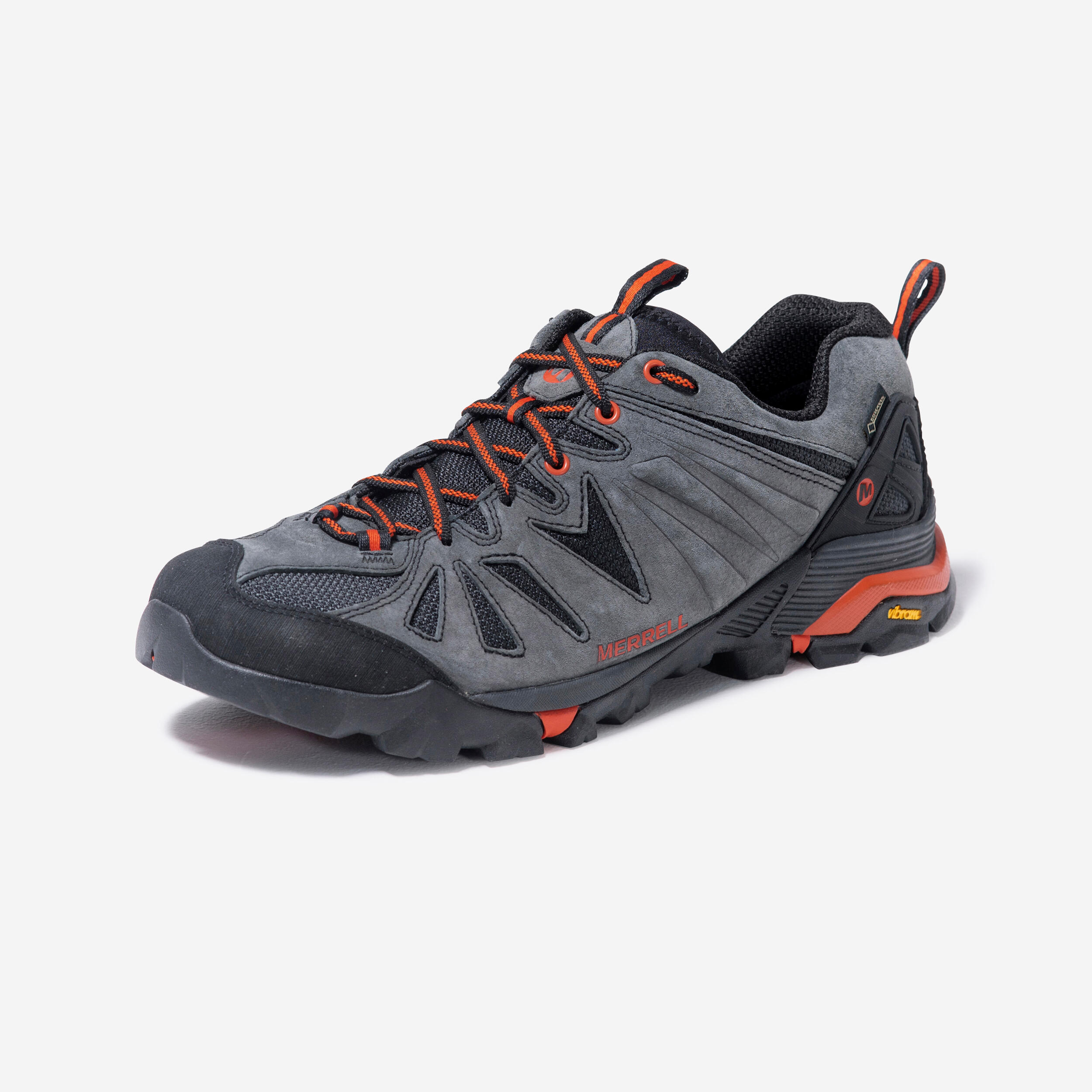 Merrell Wanderschuhe Bergwandern Capra Gore-Tex (V2) wasserdicht Herren grau/orange