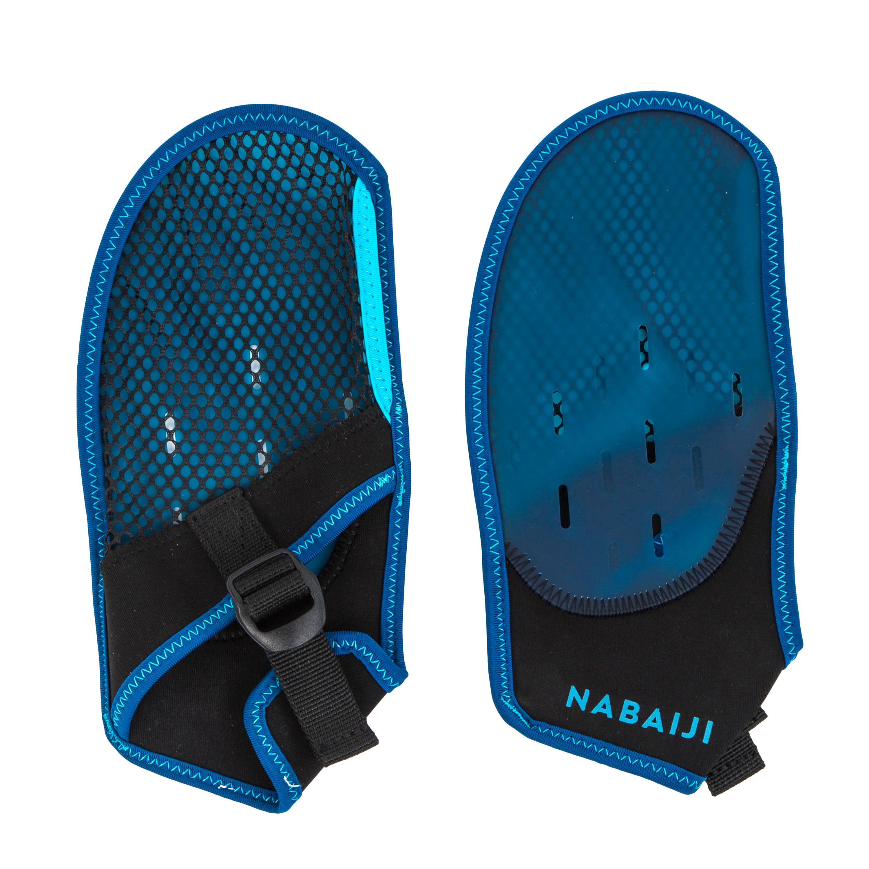 Nabaiji Schwimmhandschuhe Soft 100 schwarz/blau