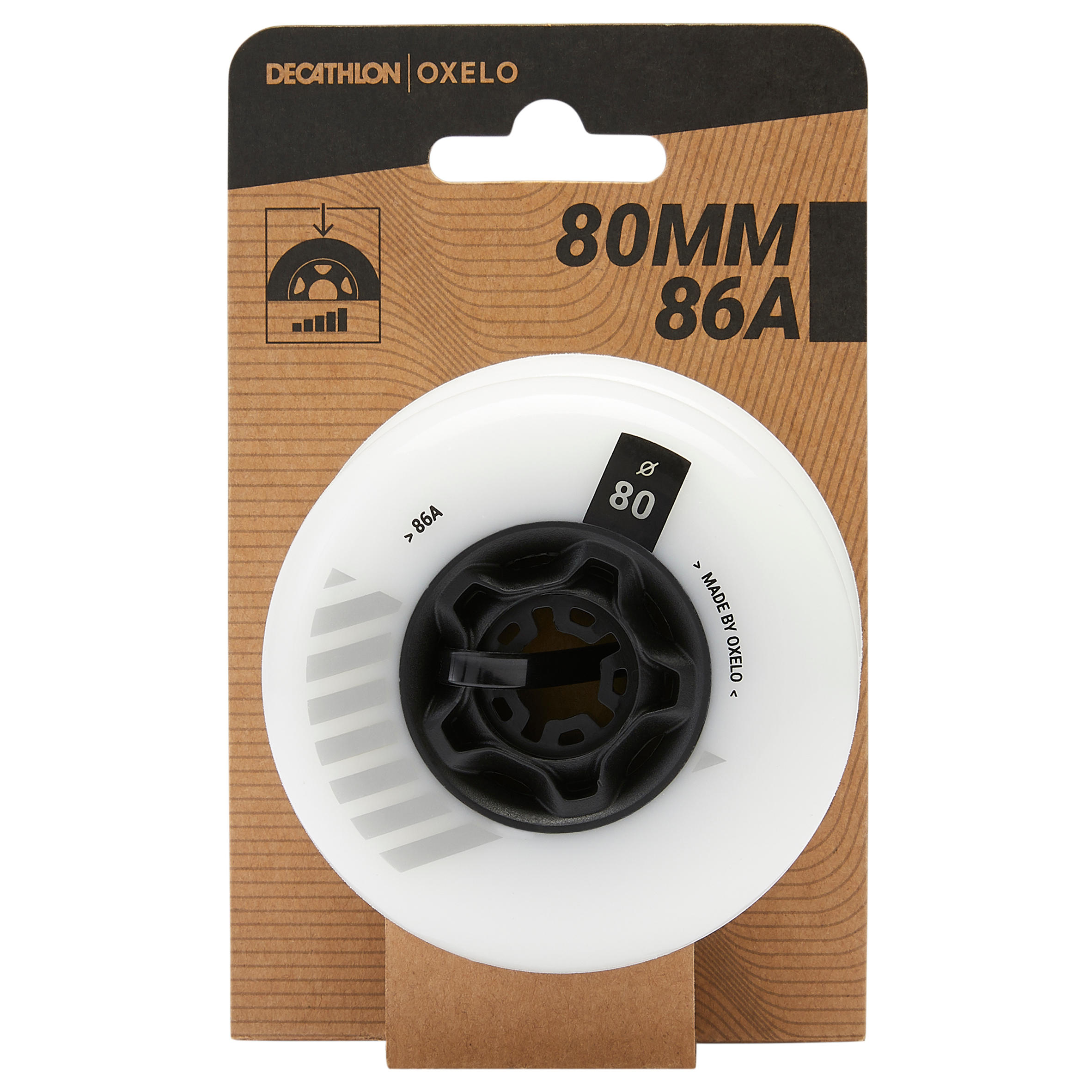 Oxelo Inliner-Rollen Freeride 80 mm 86A 4 Stück weiss