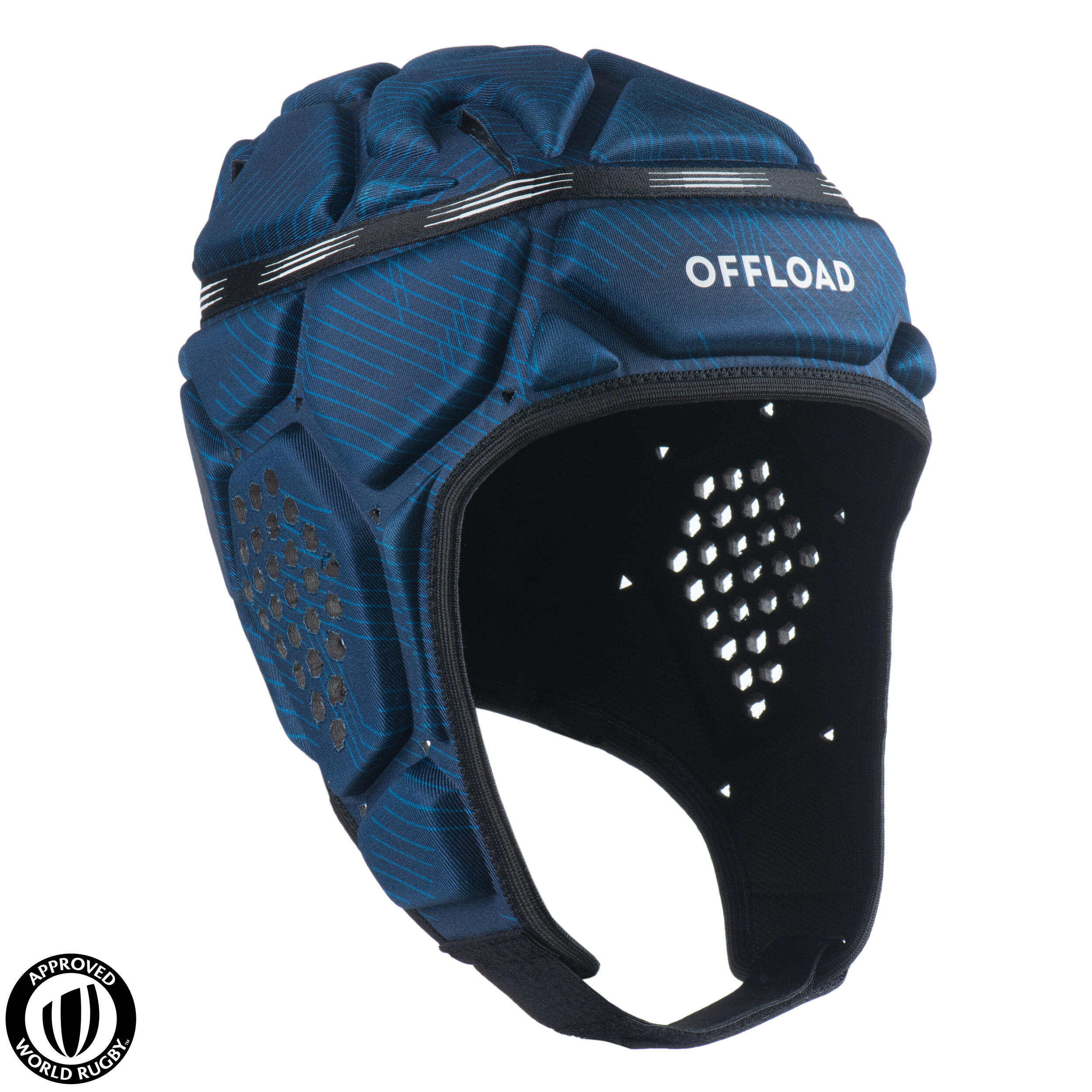 Offload Kopfschutz Rugby R500 Kinder blau/weiss
