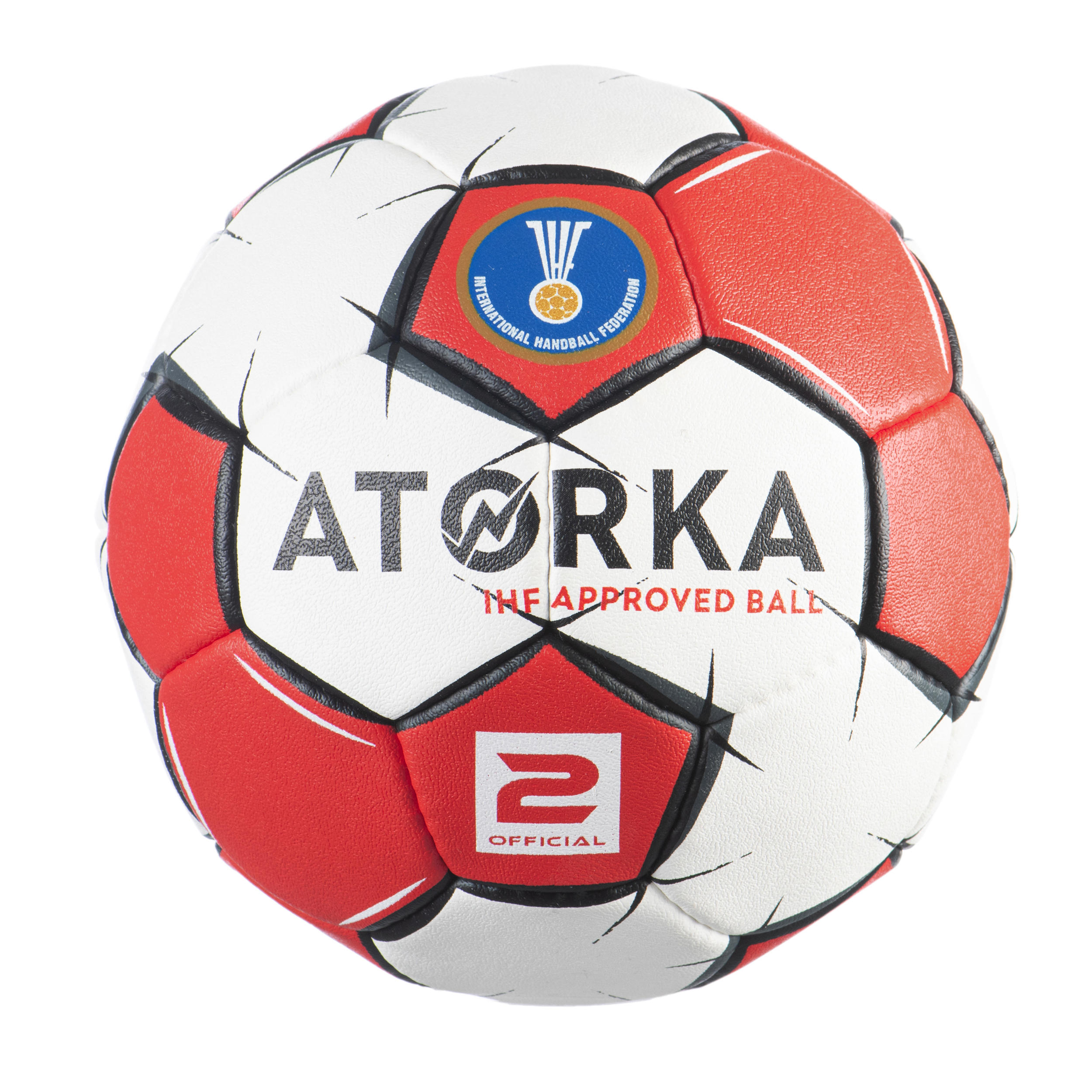 Atorka Handball H900 Größe 2 rot/weiß IHF zertifiziert