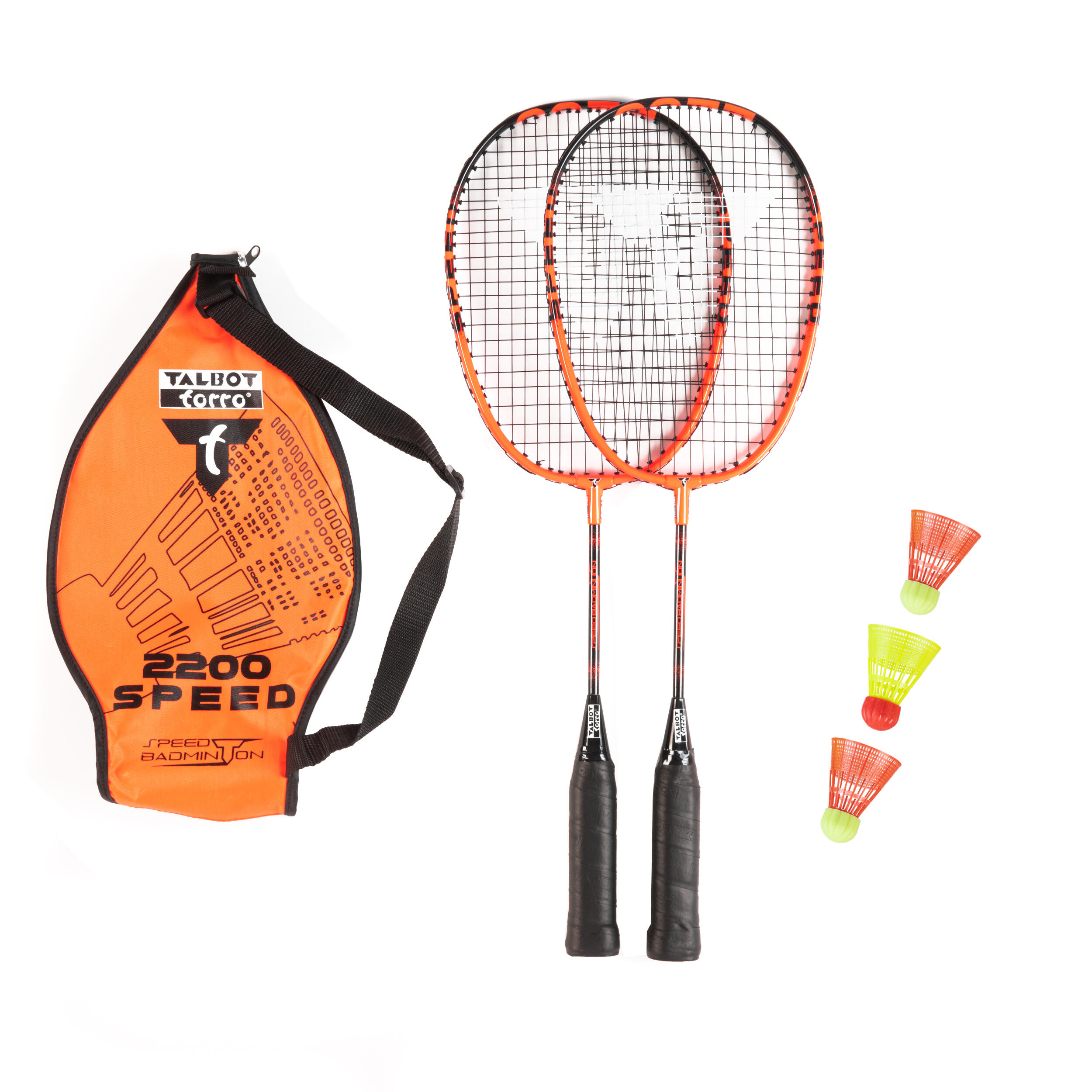 Talbot Torro Set 2 Crossminton-Schläger + 3 Bälle Speed 2200