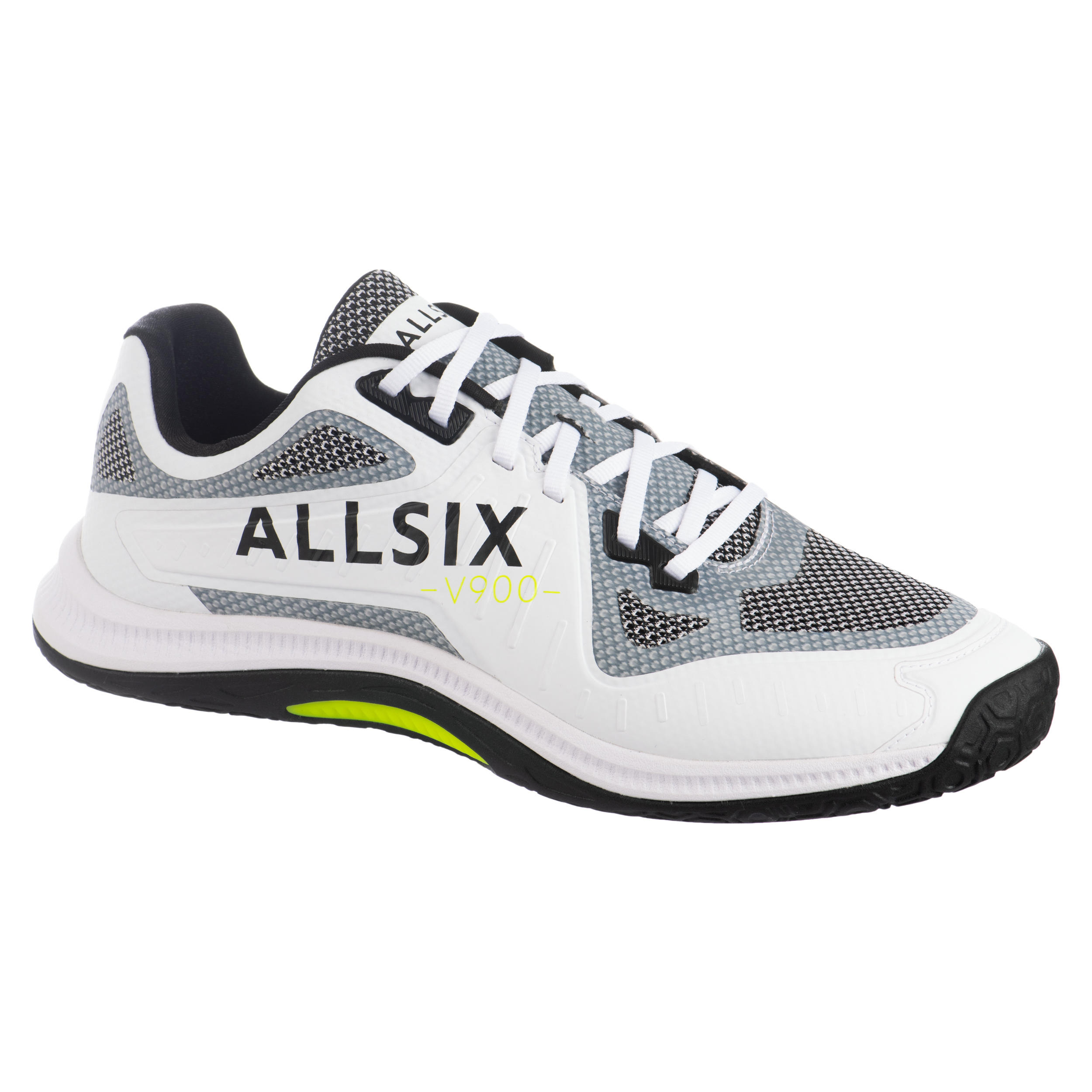 Allsix Volleyballschuhe VS900 Herren weiss/schwarz/gelb