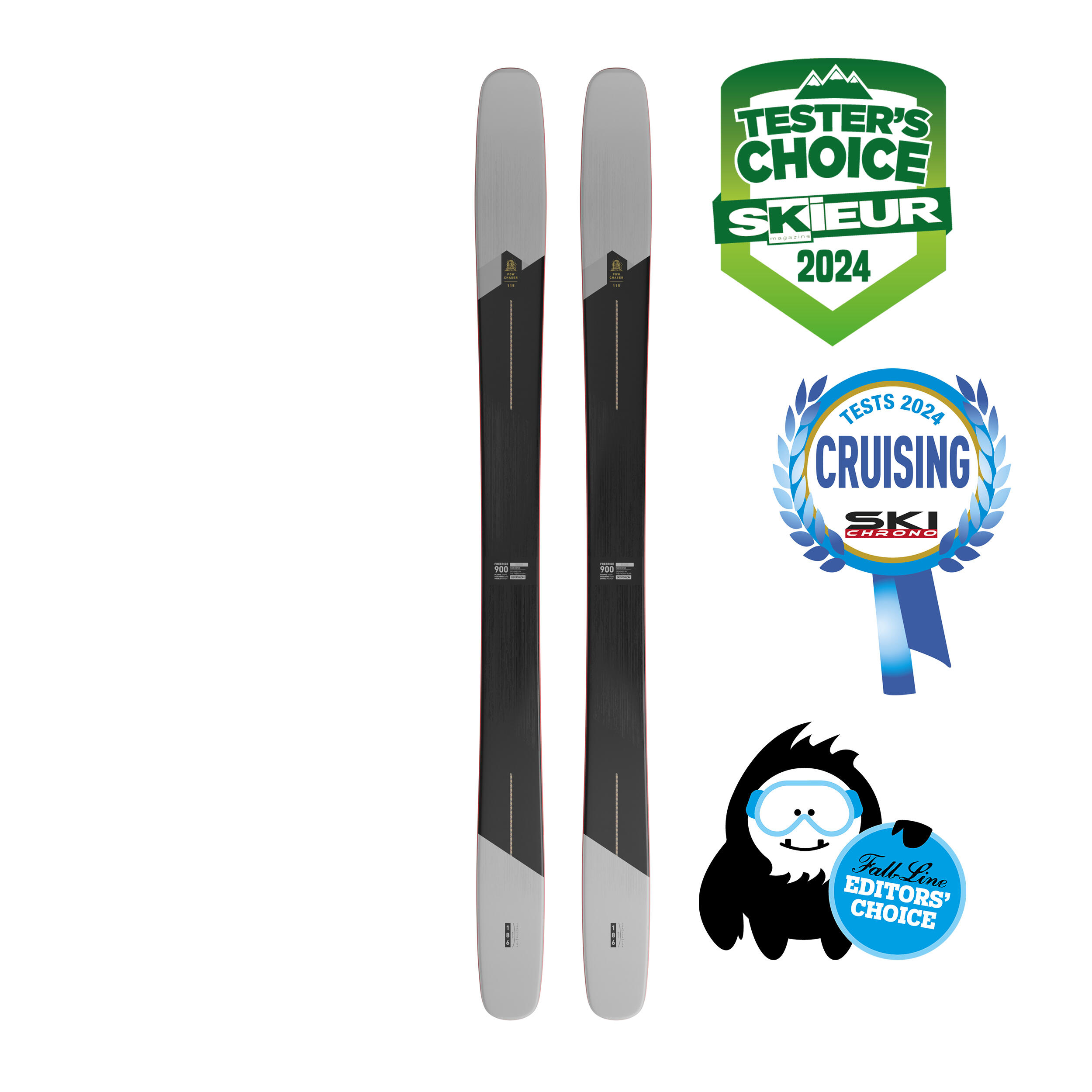 Wedze Ski Freeride ohne Bindung - 900 POW CHASER 115