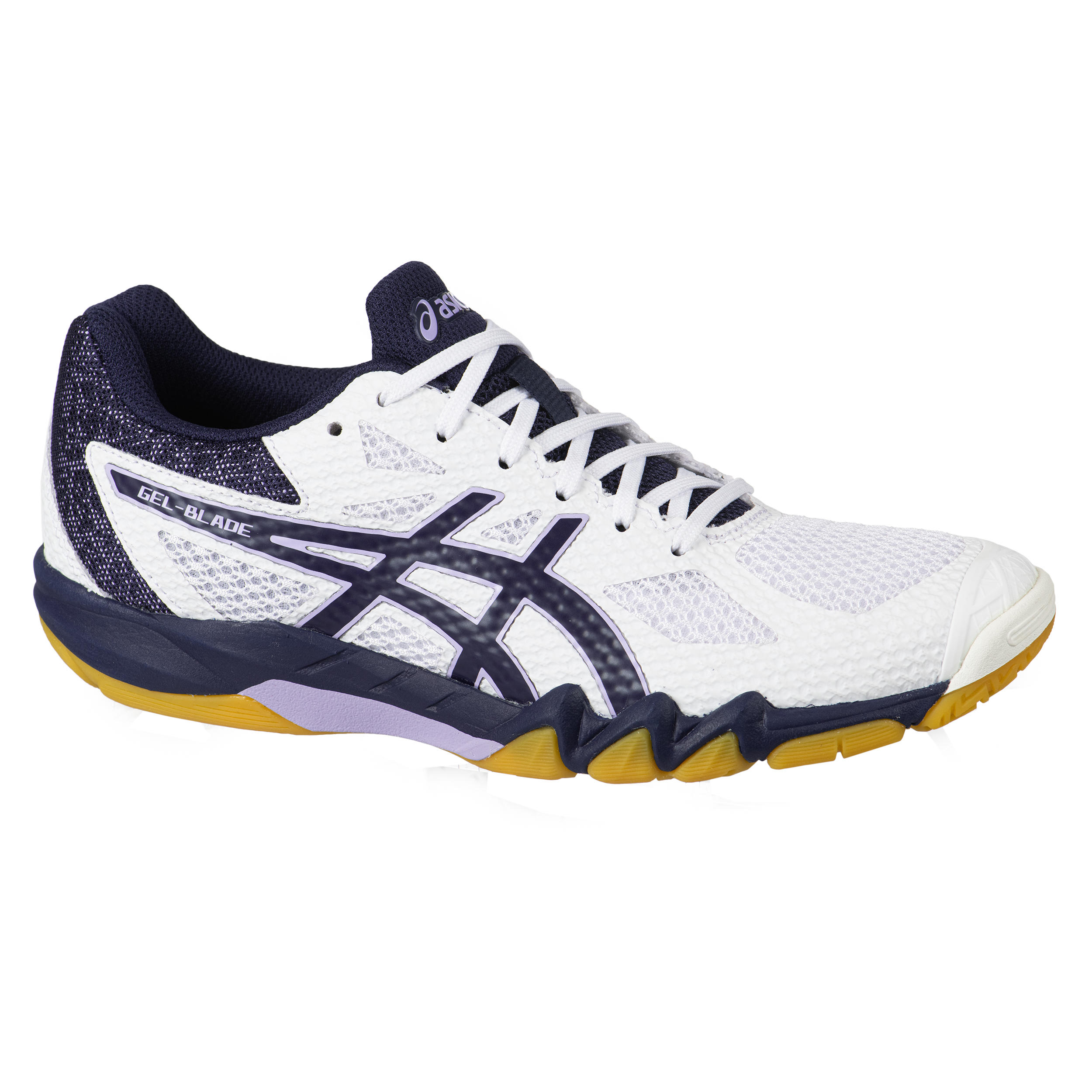 Asics Badmintonschuhe Hallenschuhe Damen Gel Blade 7 weiss-marineblau