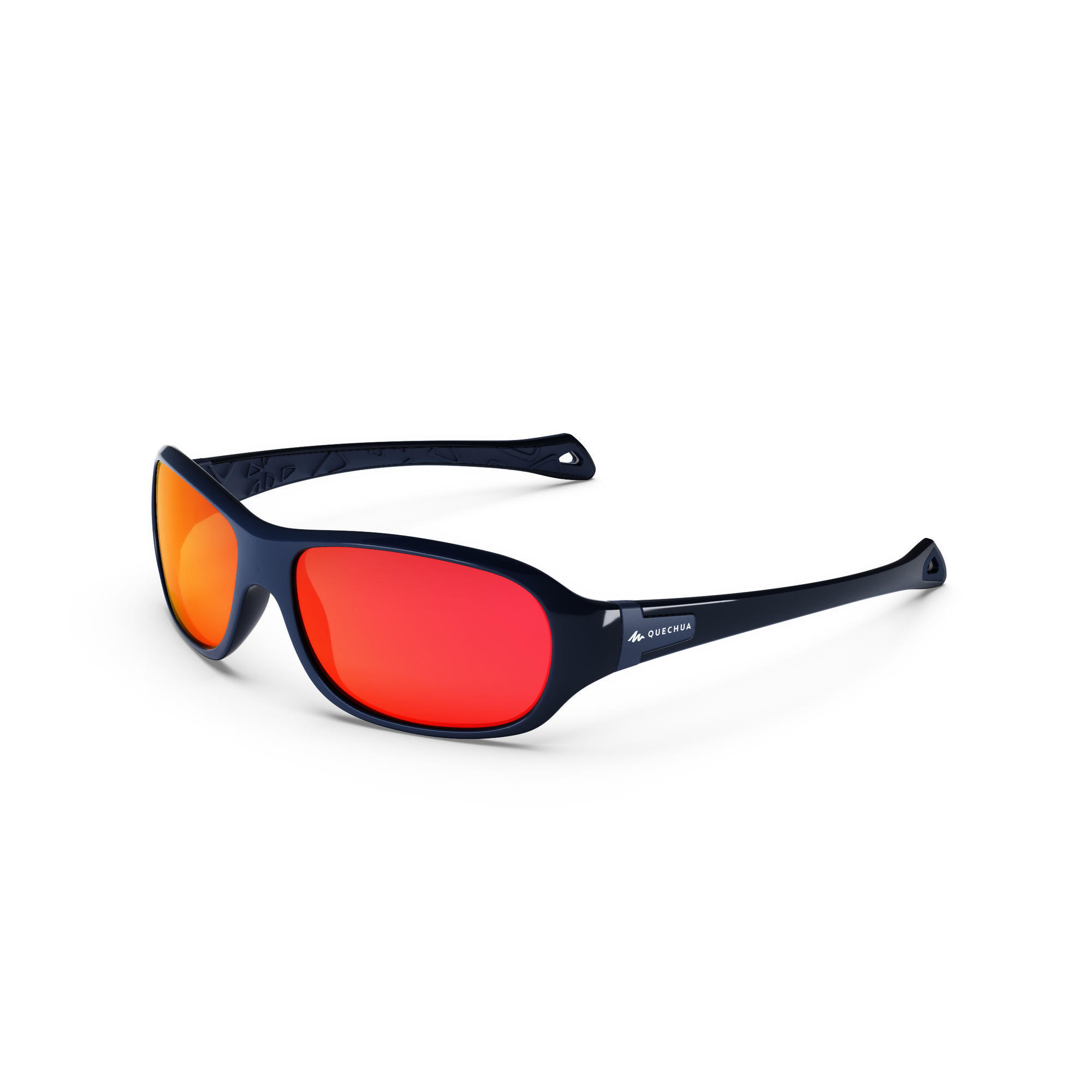 Quechua Sonnenbrille Wandern MH T500 Kinder 6–10 Jahre Kategorie 4 dunkelblau/orange