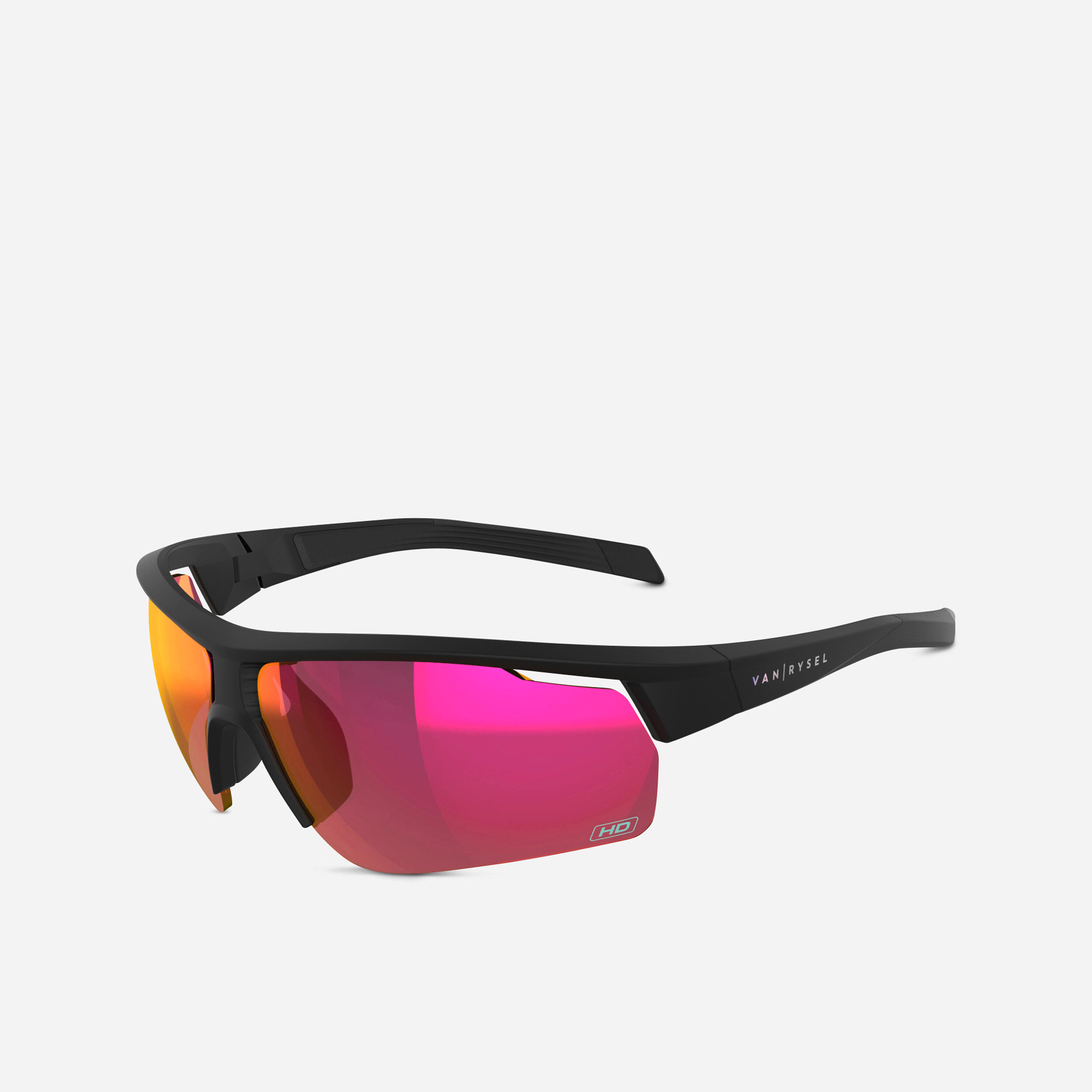 Van Rysel Fahrradbrille Rennrad RR 500 High Definition Erwachsene Kat. 3 schwarz