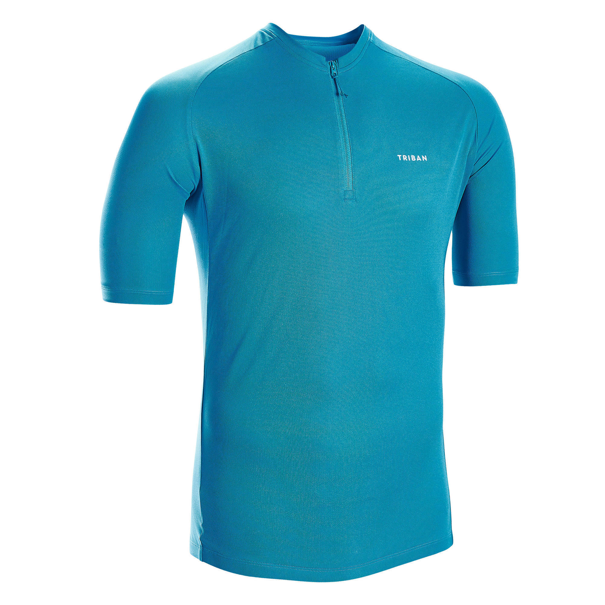 Triban Radtrikot kurzarm Rennrad Sommer Herren Essentiel schwarz