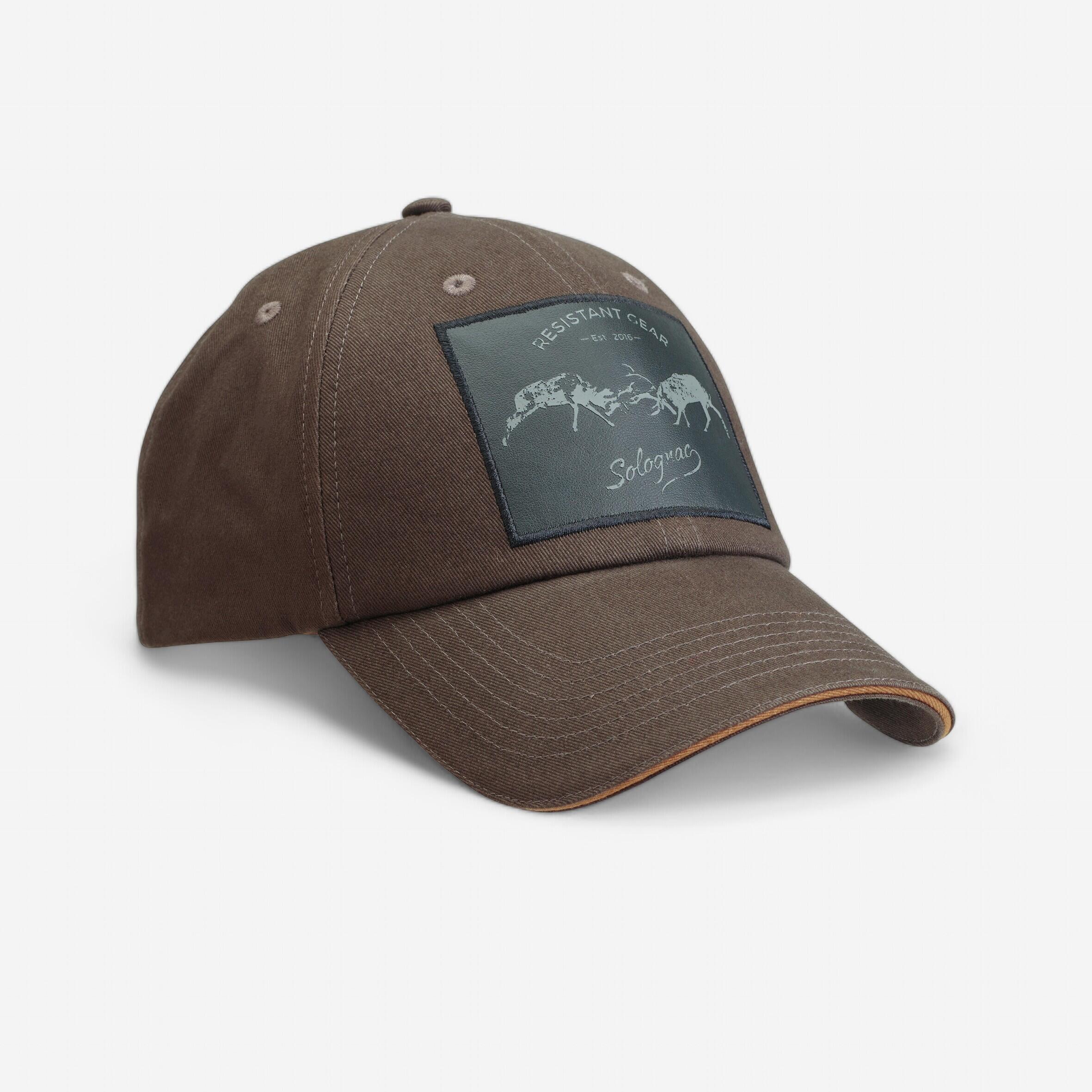 Solognac Jagd-Schirmmütze 100 Stickerei Hirsch braun