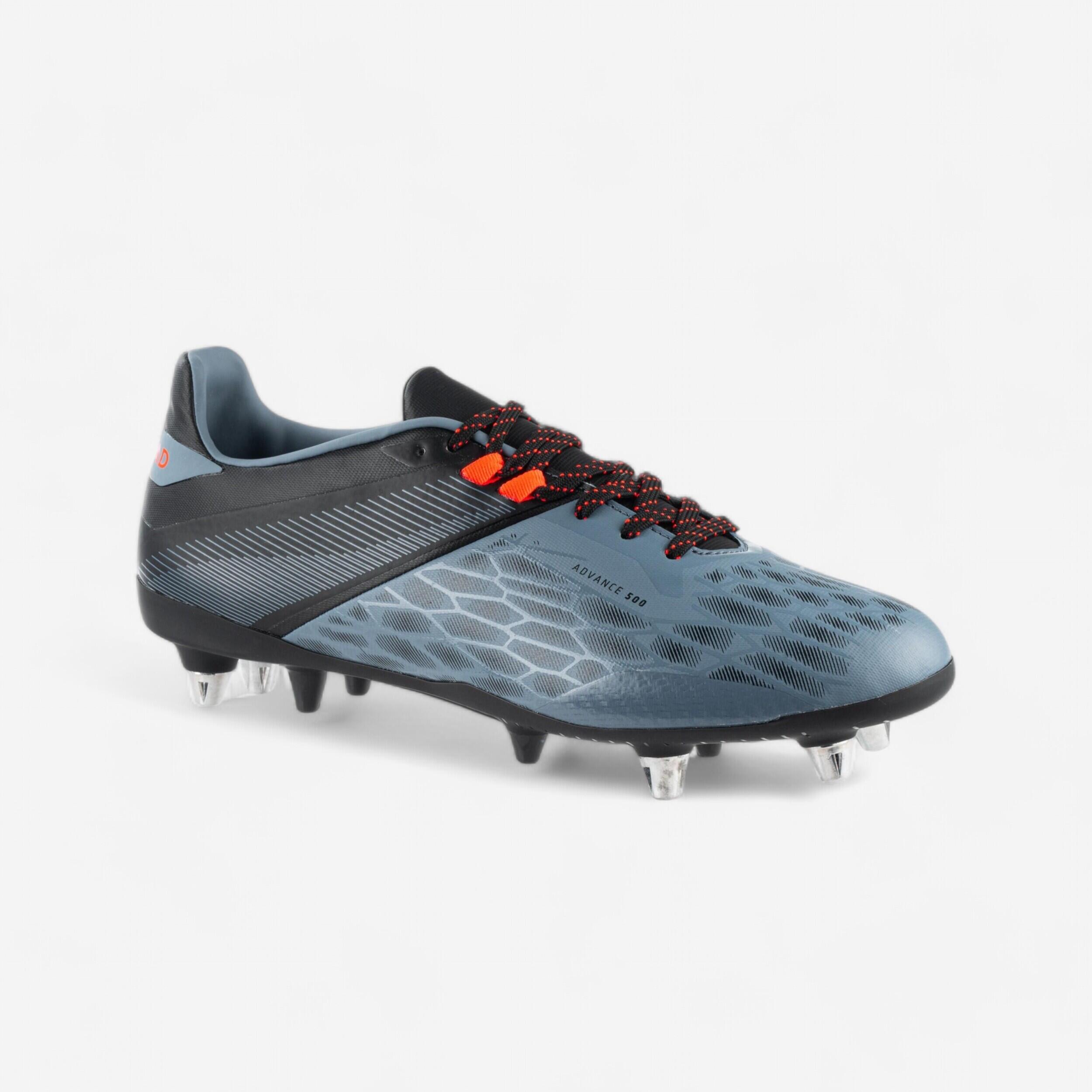 Offload Rugbyschuhe Stollen Hybrid Advance R500 SG Herren grau