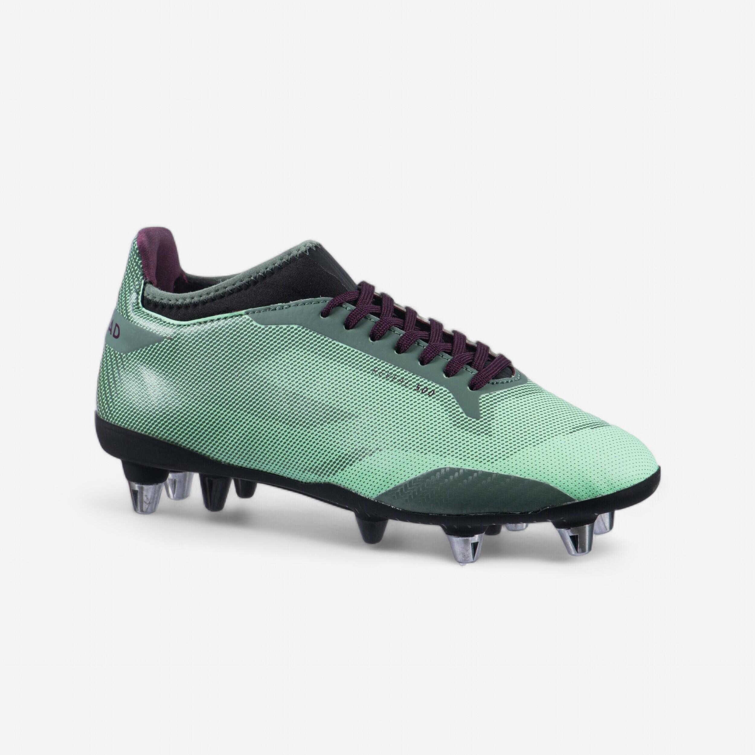 Offload Rugbyschuhe Stollen Hybrid Reveal R500 SG Damen grün