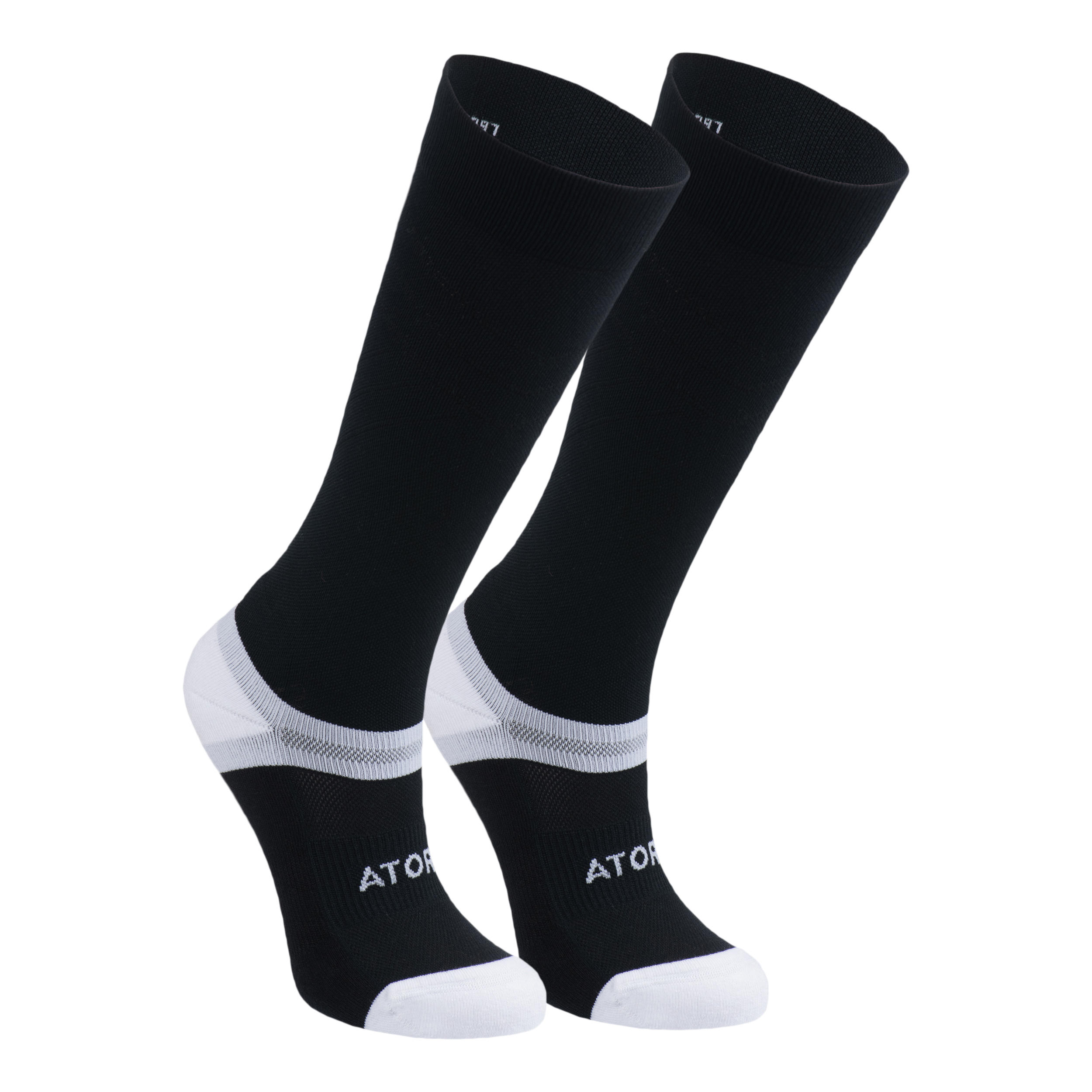Atorka Handballsocken hoch H900 Kompression Erwachsene schwarz/weiss
