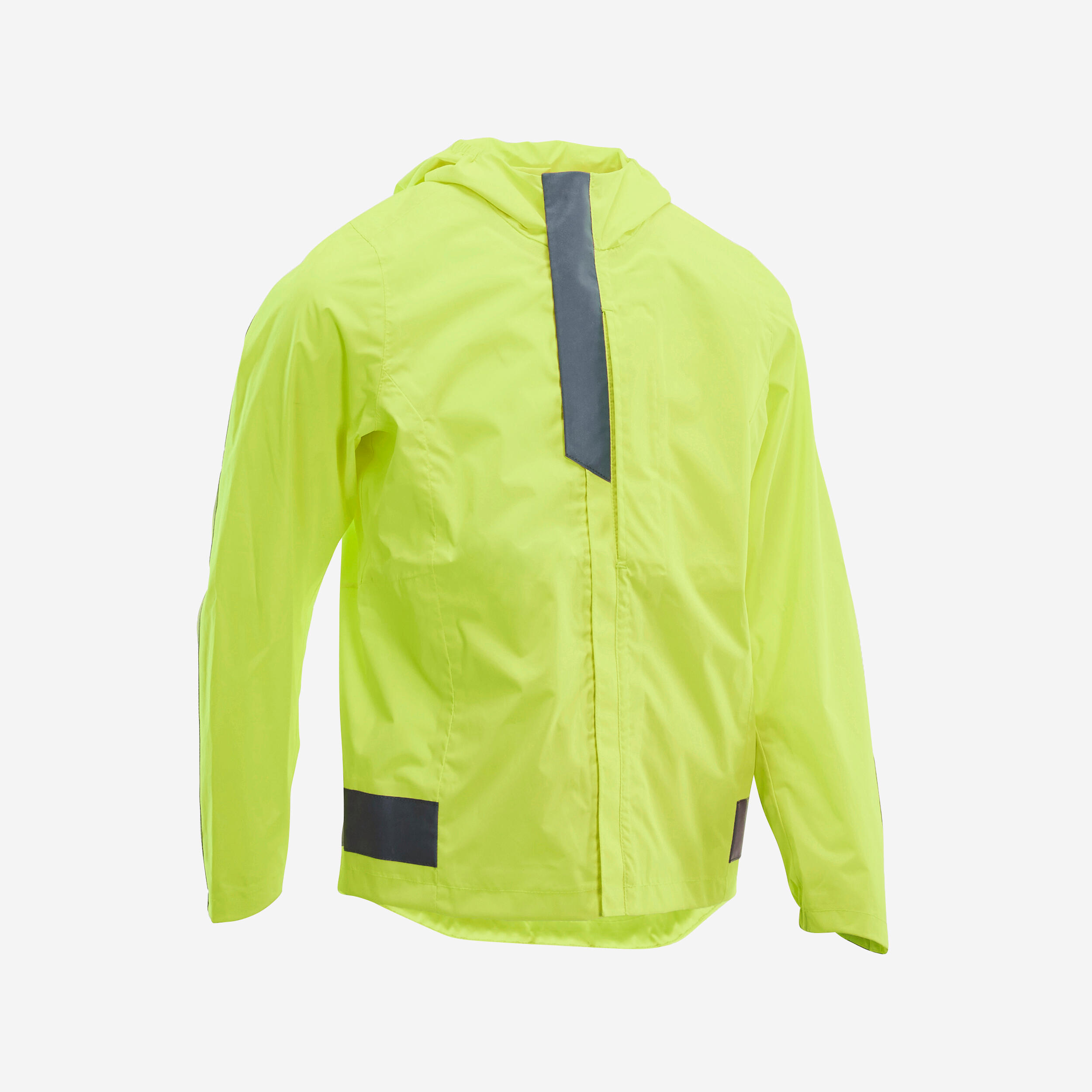Btwin Fahrrad Regenjacke 500 Kinder neongelb