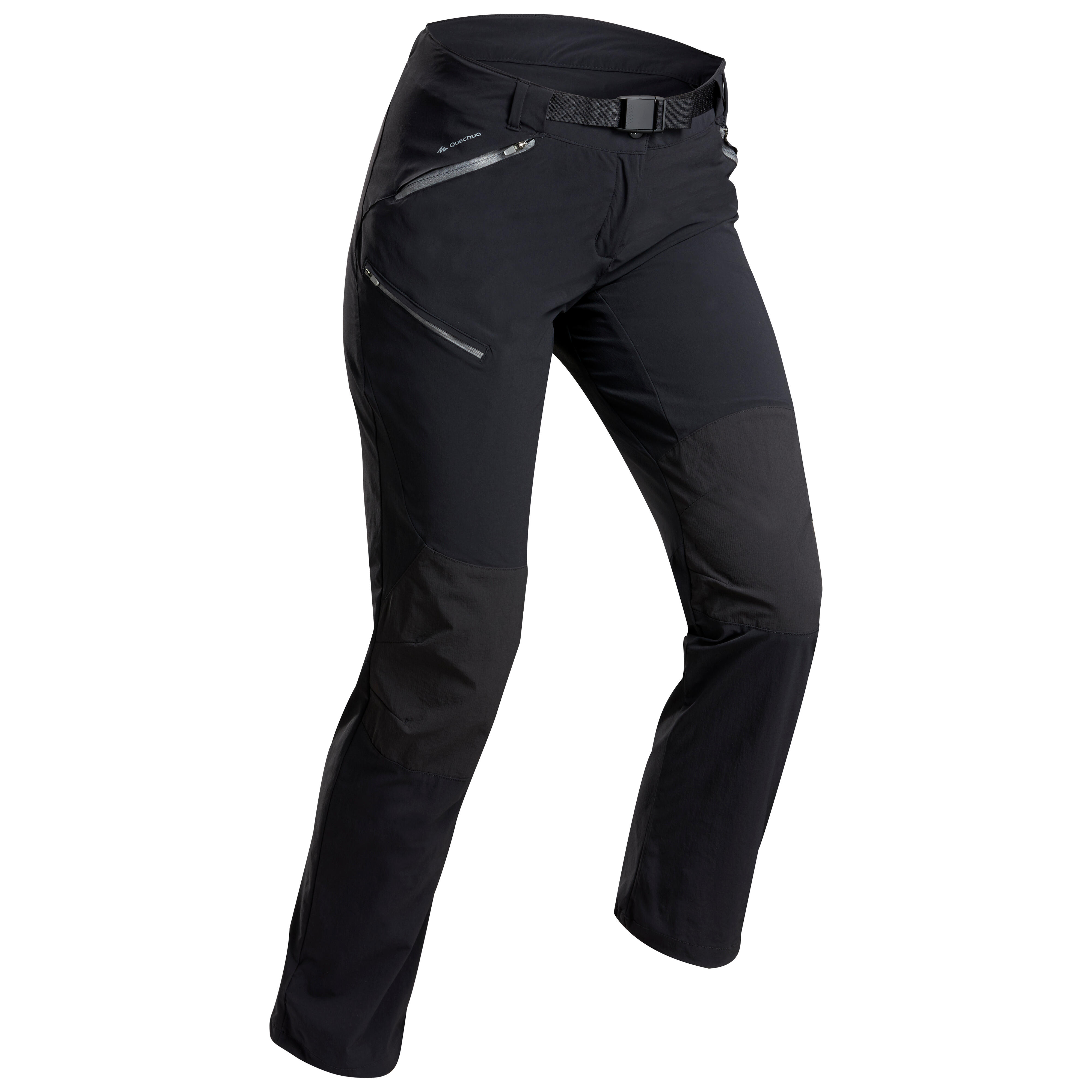 Quechua Wanderhose Bergwandern MH500 Damen schwarz