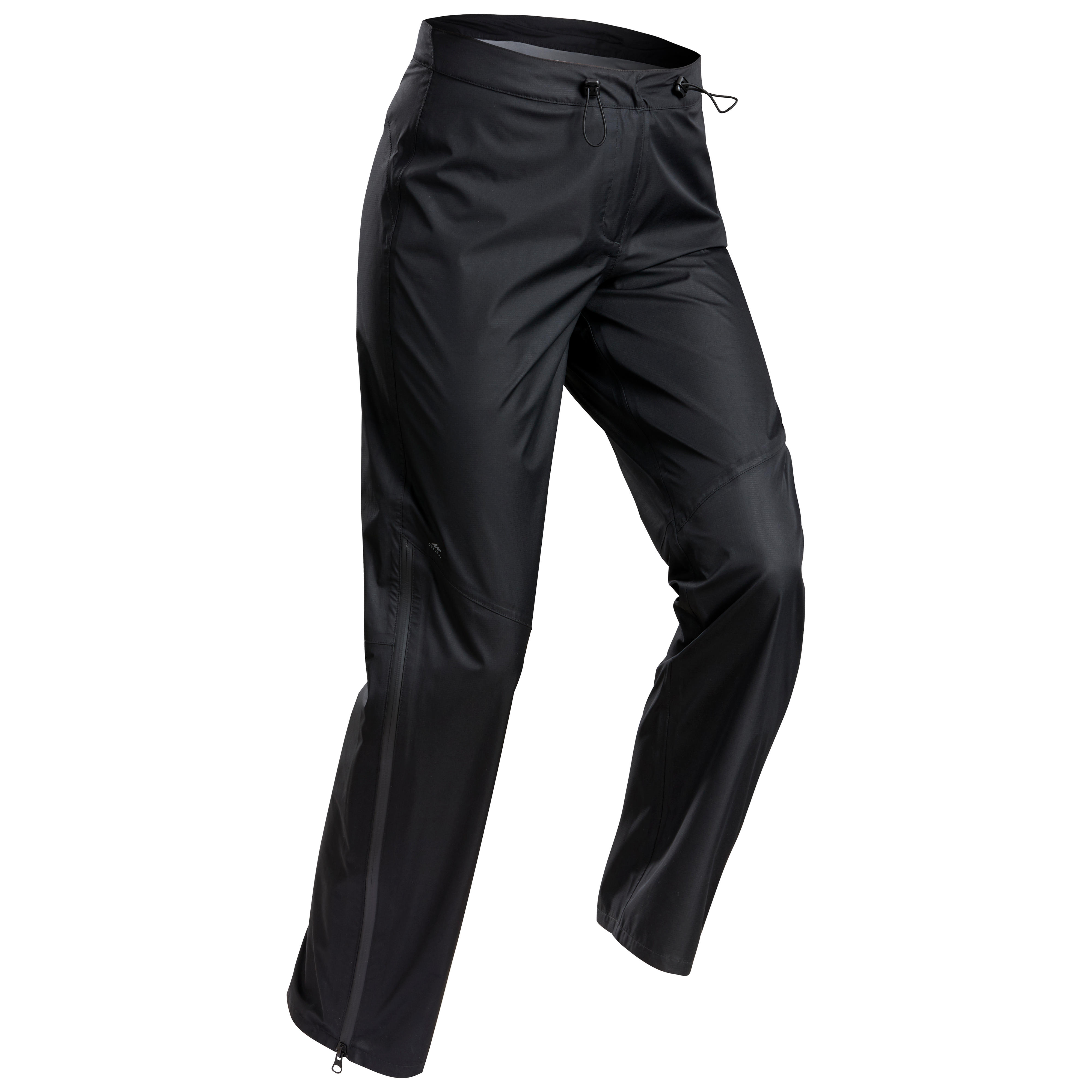 Quechua Regenhose Überziehhose Bergwandern MH500 Damen schwarz