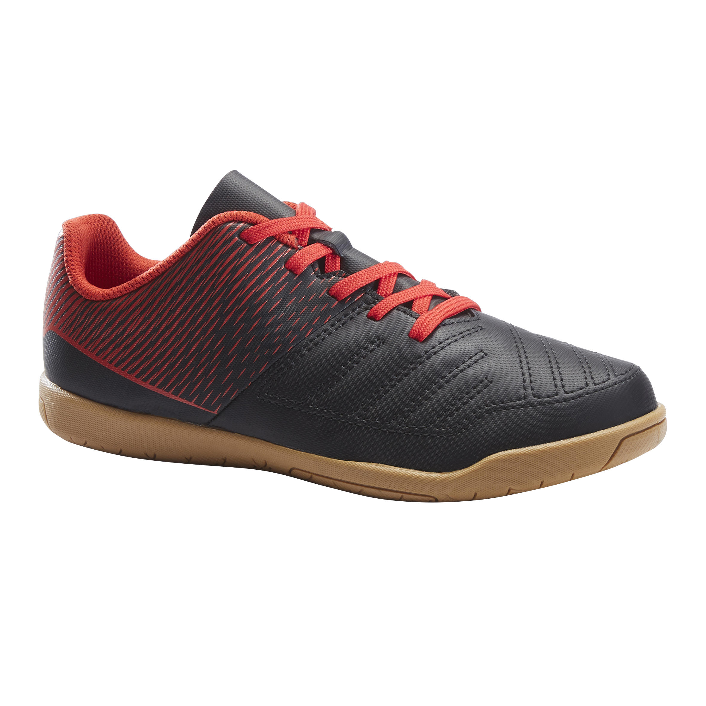 Kipsta Hallenschuhe Futsal 100 Kinder schwarz/rot