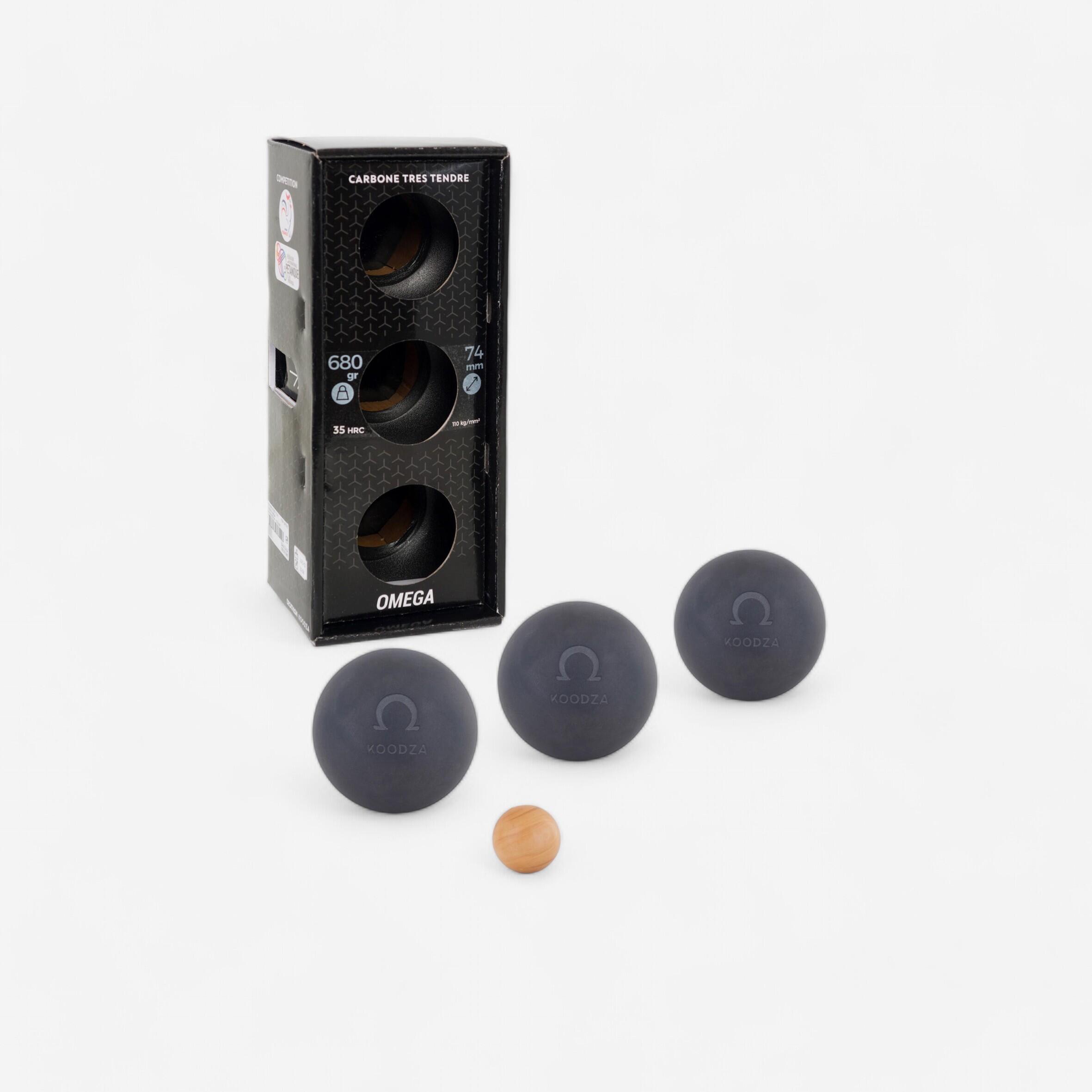 Koodza Boulekugeln Omega glatt Wettkampf 3 Kugeln sehr weich