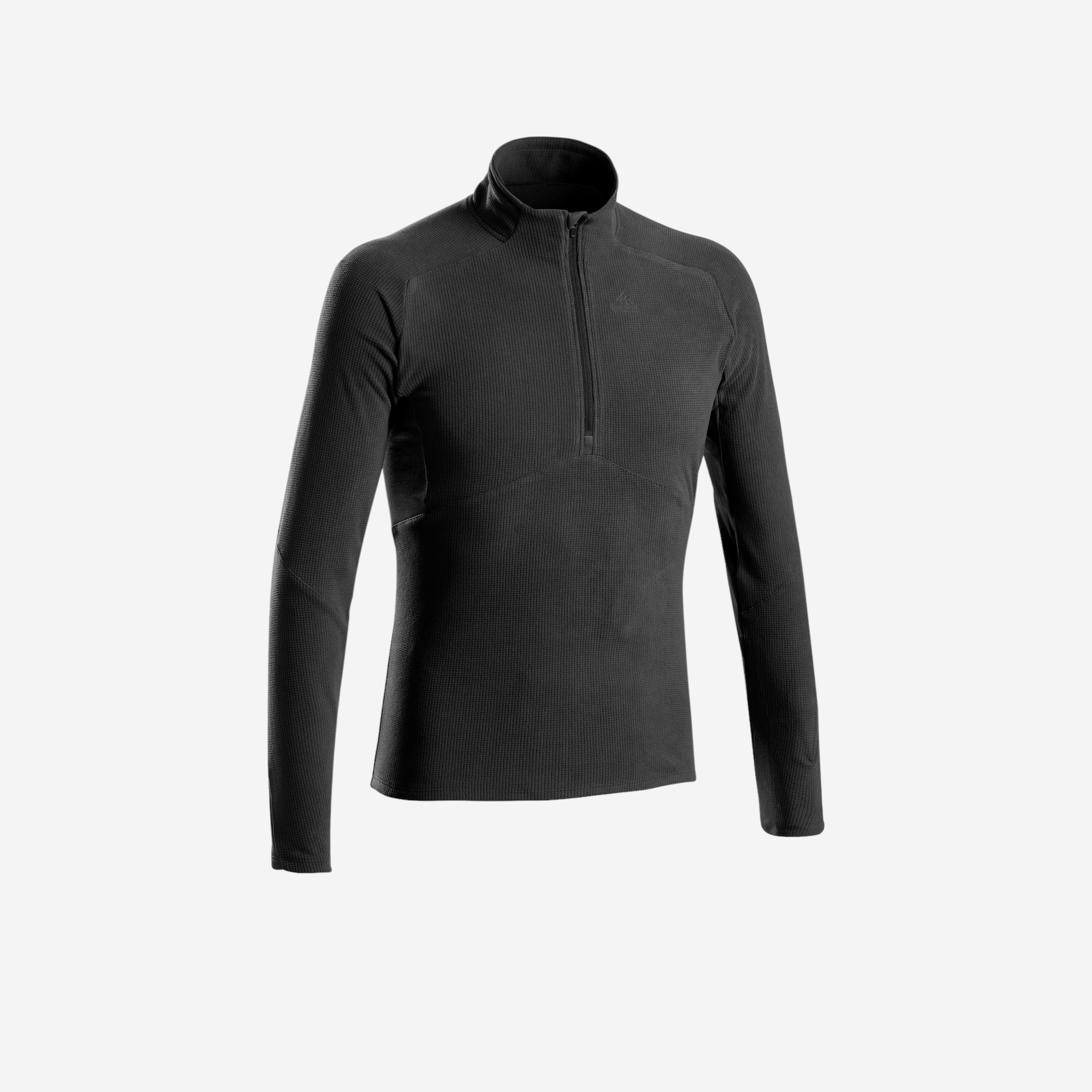 Quechua Fleecepullover Bergwandern MH500 leicht Herren grau